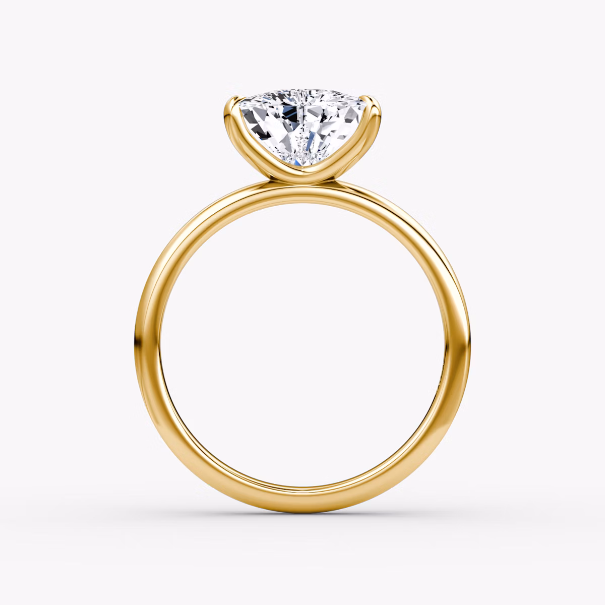 The Classic | Trillion | 18k | Yellow Gold | bandAccent: Plain | bandWidth: large | diamondOrientation: vertical | caratWeight: other