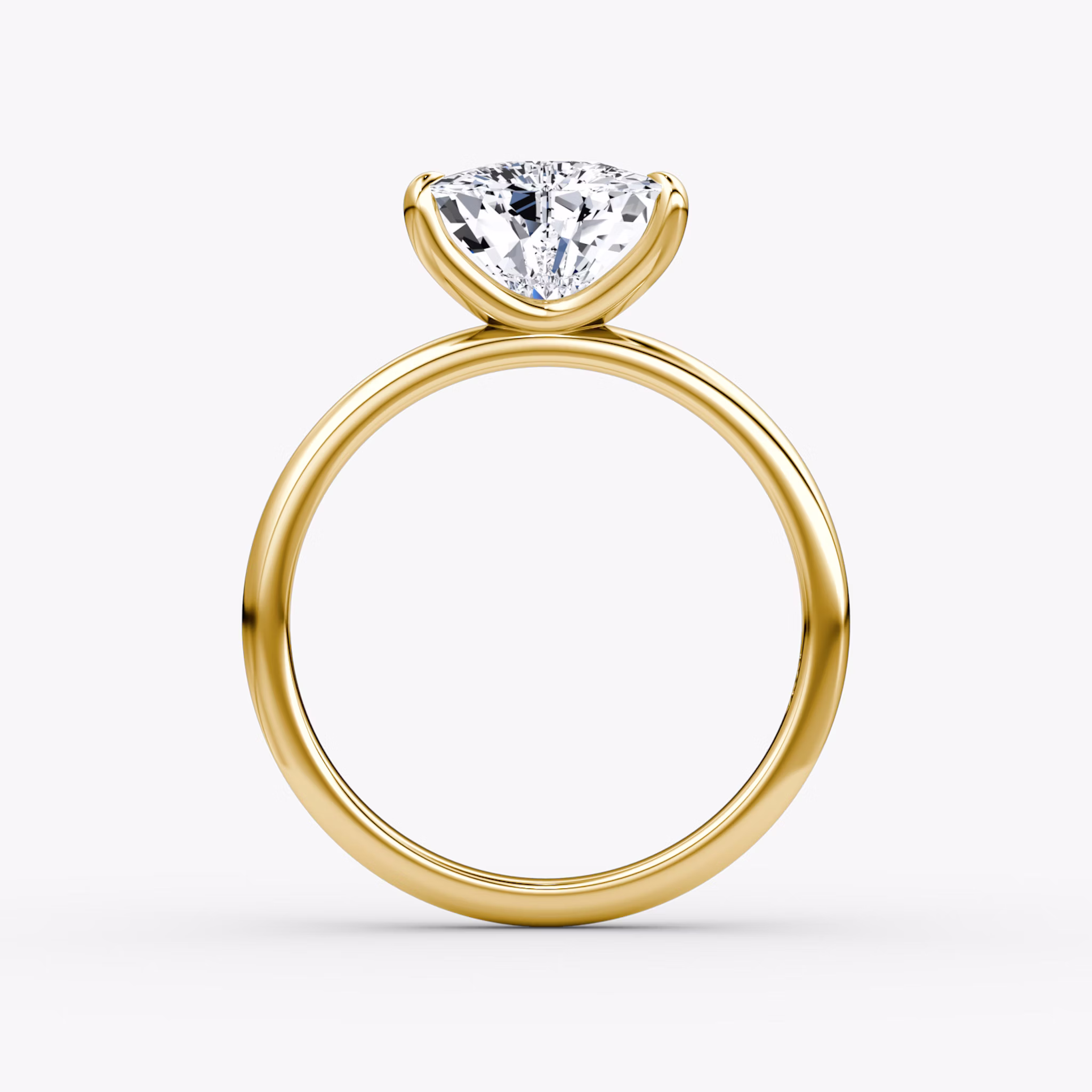 The Classic | Trillion | 18k | Yellow Gold | bandAccent: Plain | bandWidth: large | diamondOrientation: vertical | caratWeight: other