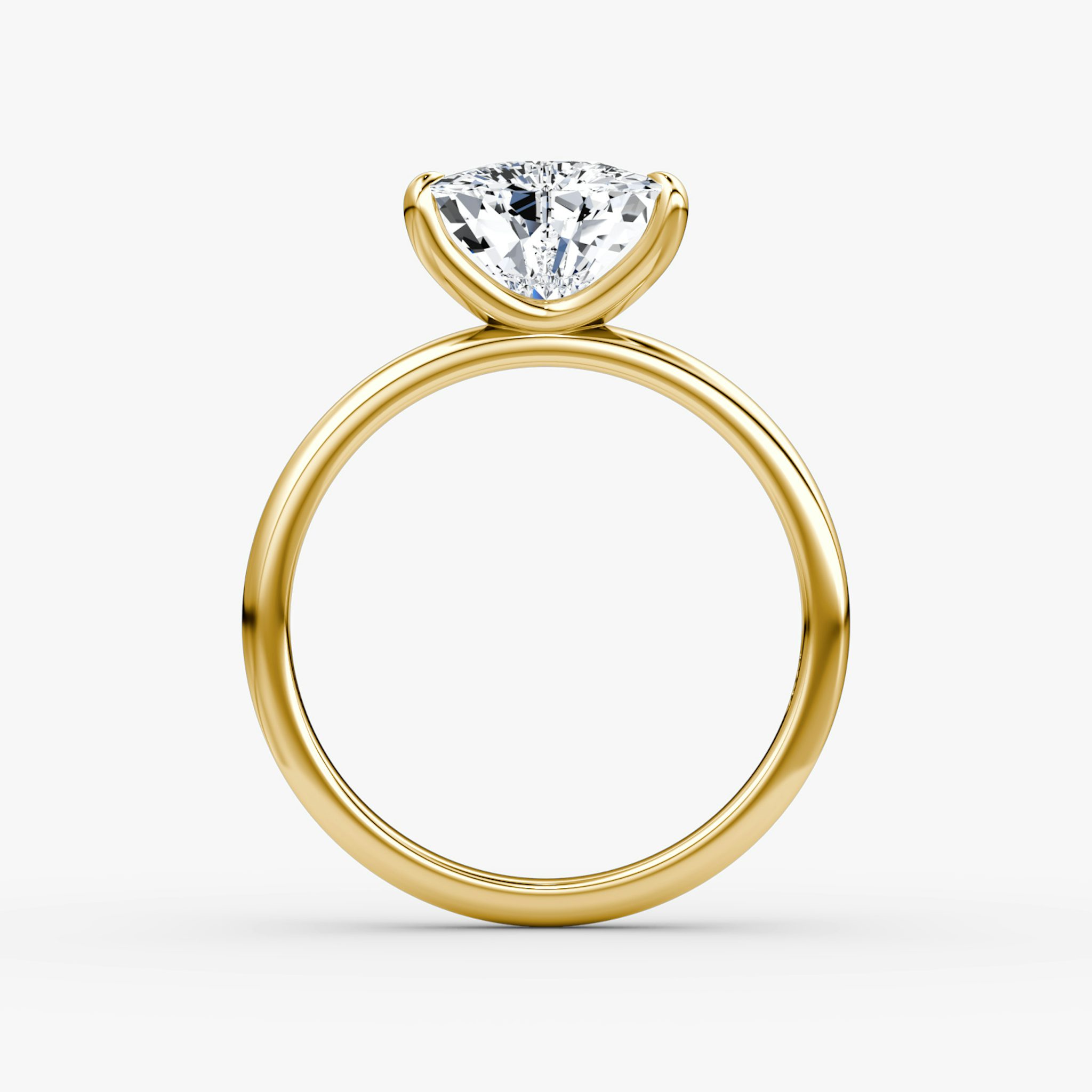 The Classic | Trillion | 18k | Yellow Gold | bandAccent: Plain | bandWidth: large | diamondOrientation: vertical | caratWeight: other