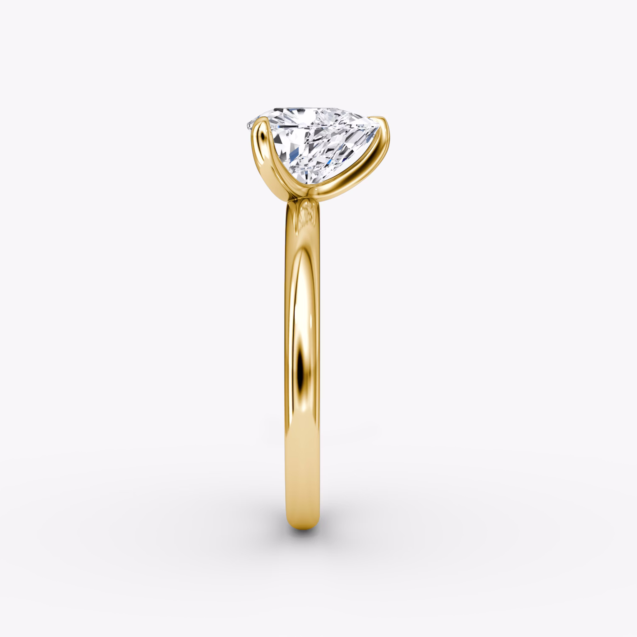 The Classic | Trillion | 18k | Yellow Gold | bandAccent: Plain | bandWidth: large | diamondOrientation: vertical | caratWeight: other