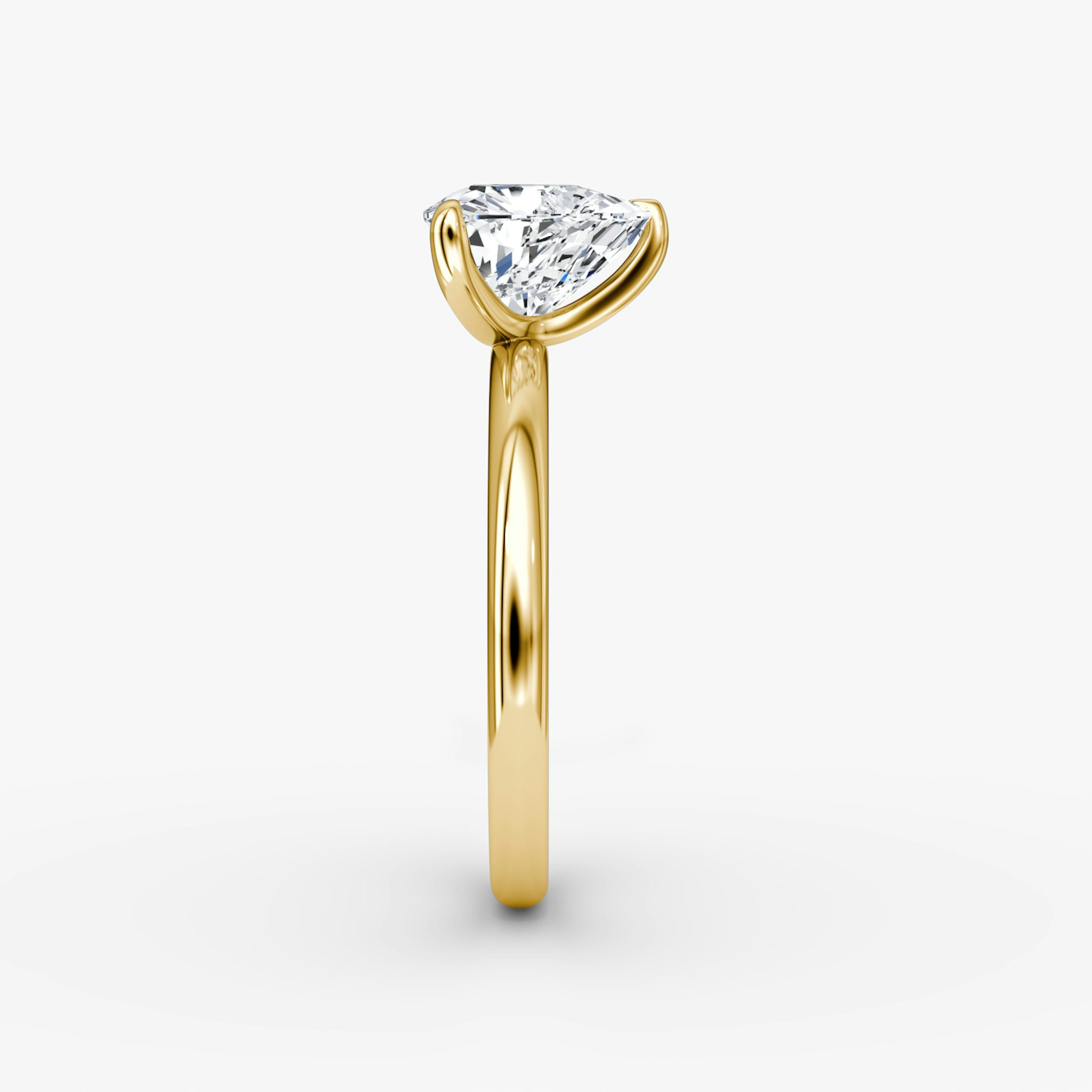 The Classic | Trillion | 18k | Yellow Gold | bandAccent: Plain | bandWidth: large | diamondOrientation: vertical | caratWeight: other