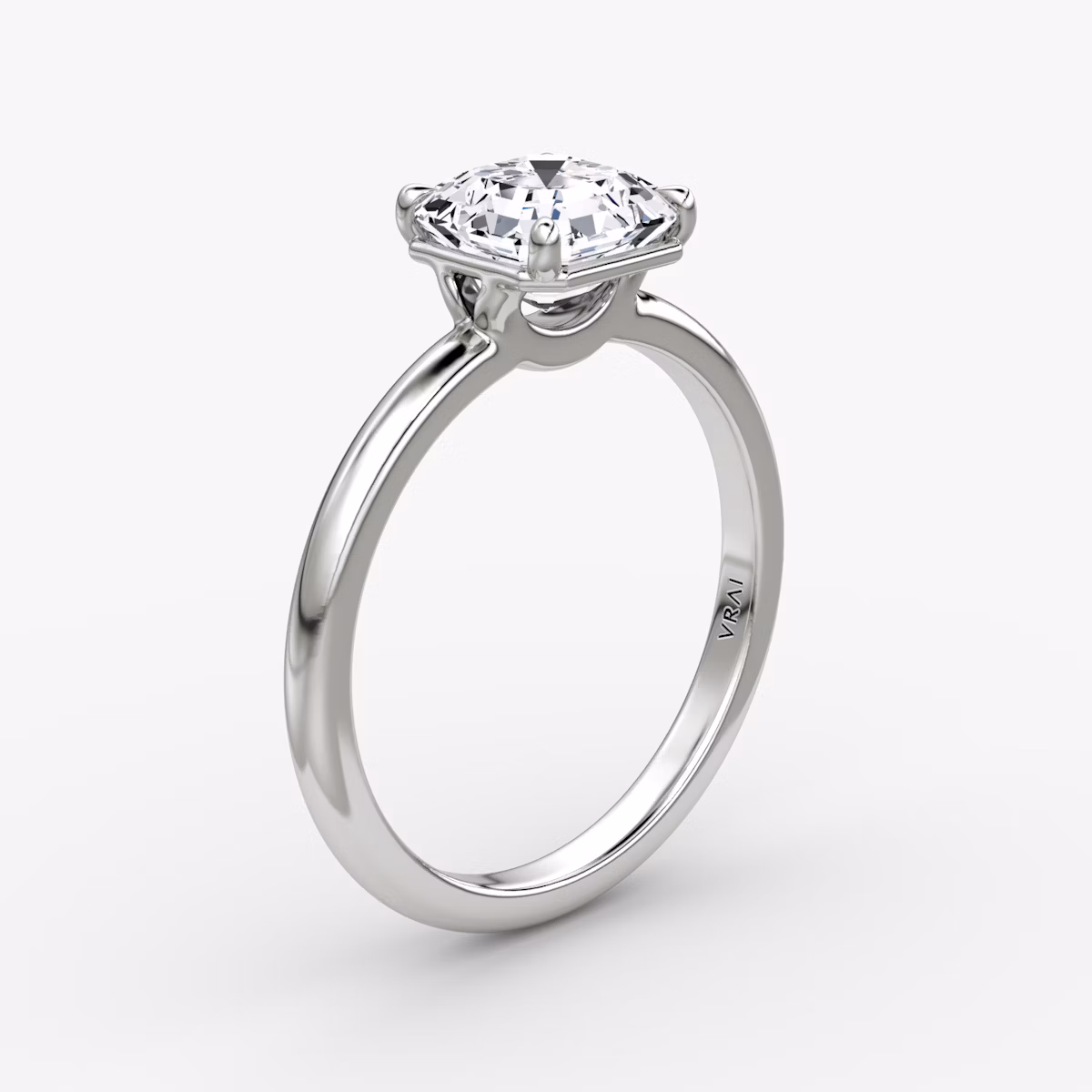 The Signature | Asscher | Platinum | bandAccent: Plain | bandWidth: large | hiddenHalo: no | diamondOrientation: vertical | caratWeight: other