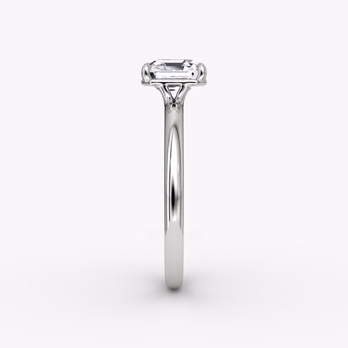 The Signature | Asscher | Platinum | bandAccent: Plain | bandWidth: large | hiddenHalo: no | diamondOrientation: vertical | caratWeight: other