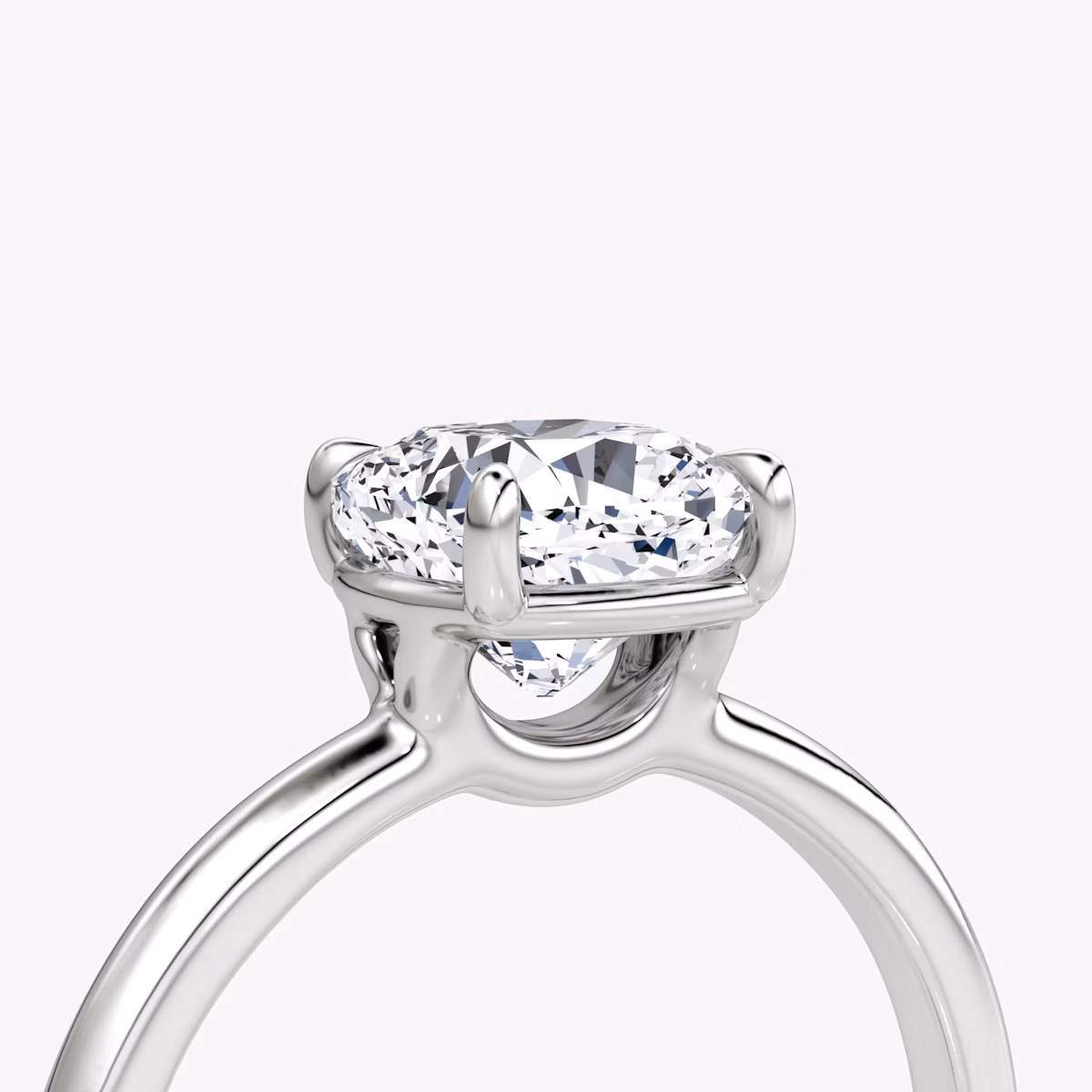 The Signature | Cushion | Platinum | bandAccent: Plain | bandWidth: large | hiddenHalo: no | diamondOrientation: vertical | caratWeight: other