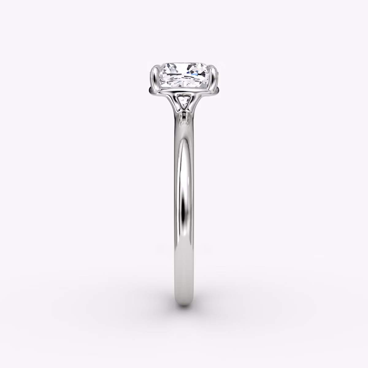 The Signature | Cushion | Platinum | bandAccent: Plain | bandWidth: large | hiddenHalo: no | diamondOrientation: vertical | caratWeight: other