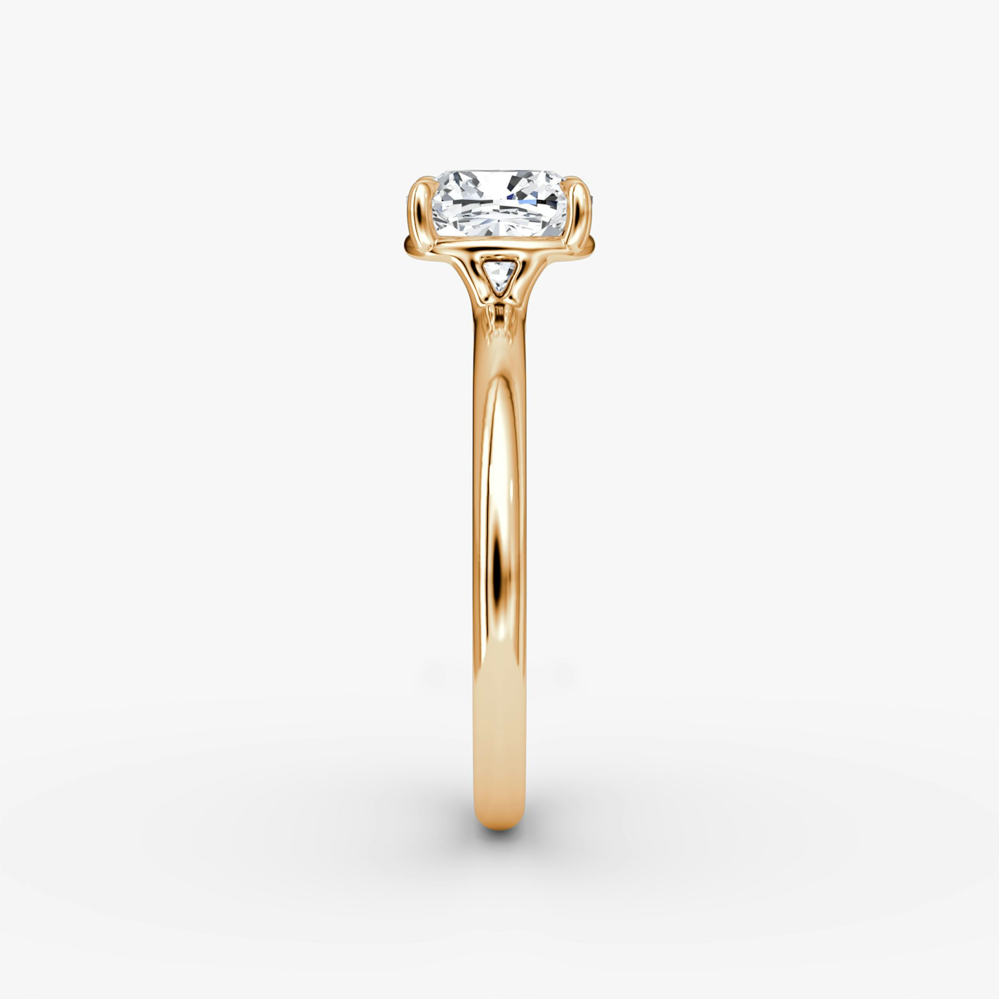 The Signature | Cushion | 14k | Rose Gold | bandAccent: Plain | bandWidth: large | hiddenHalo: no | diamondOrientation: vertical | caratWeight: other