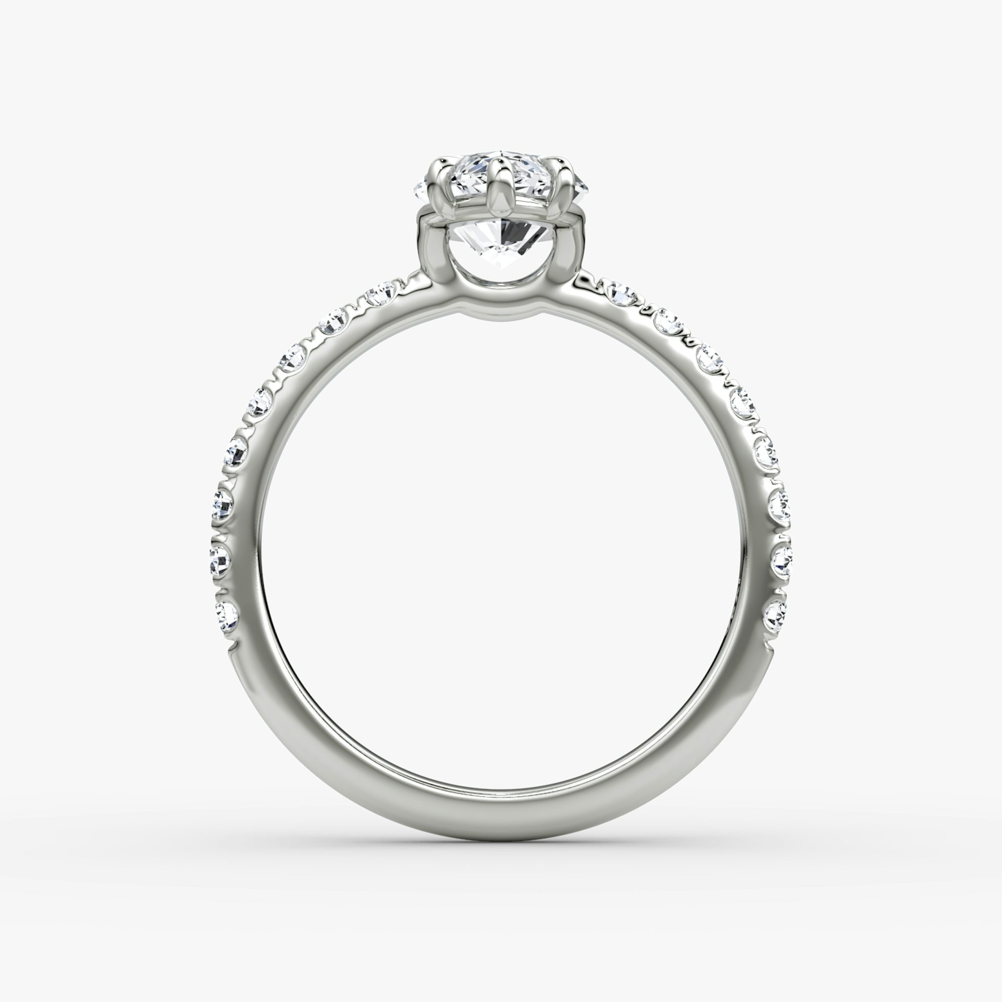 The Signature | Marquise | 18k | White Gold | bandAccent: Pavé | bandWidth: large | hiddenHalo: no | diamondOrientation: vertical | caratWeight: other