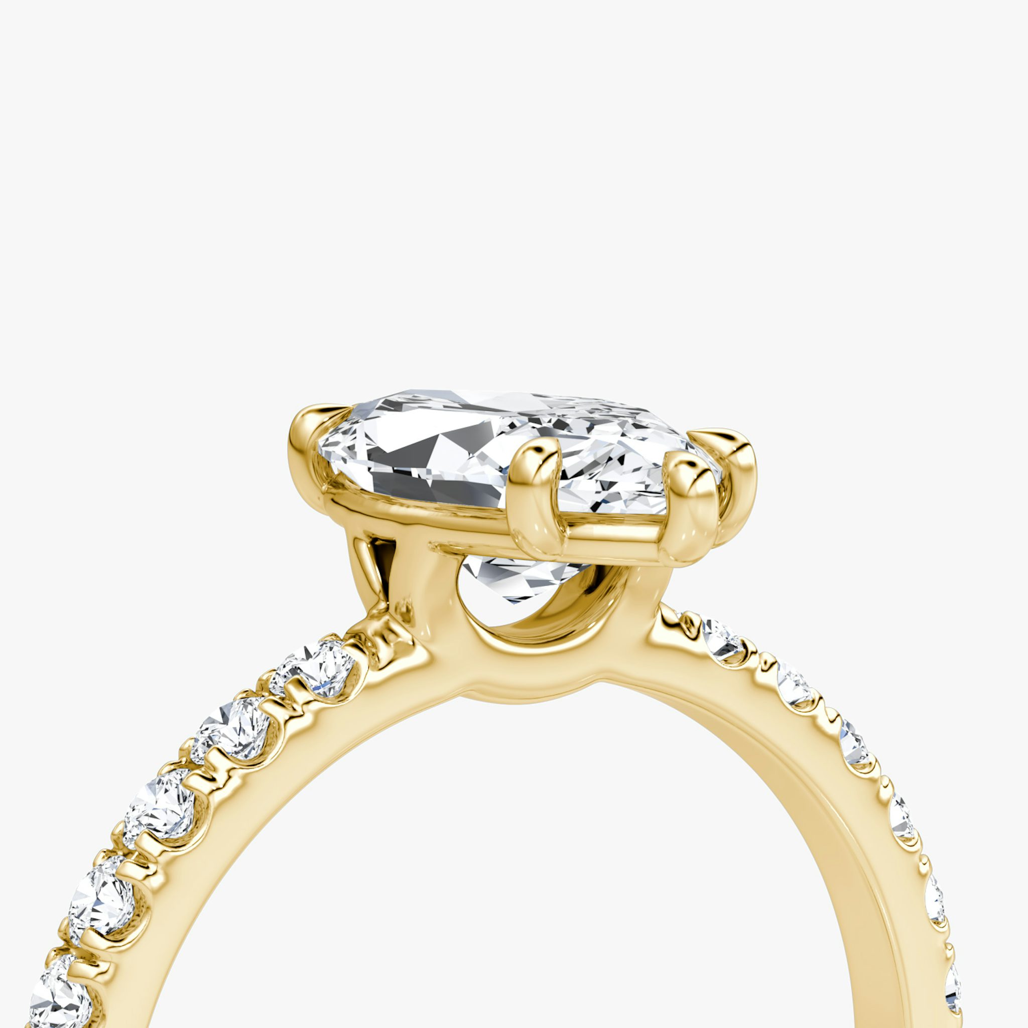 The Signature | Marquise | 18k | Yellow Gold | bandAccent: Pavé | bandWidth: large | hiddenHalo: no | diamondOrientation: vertical | caratWeight: other