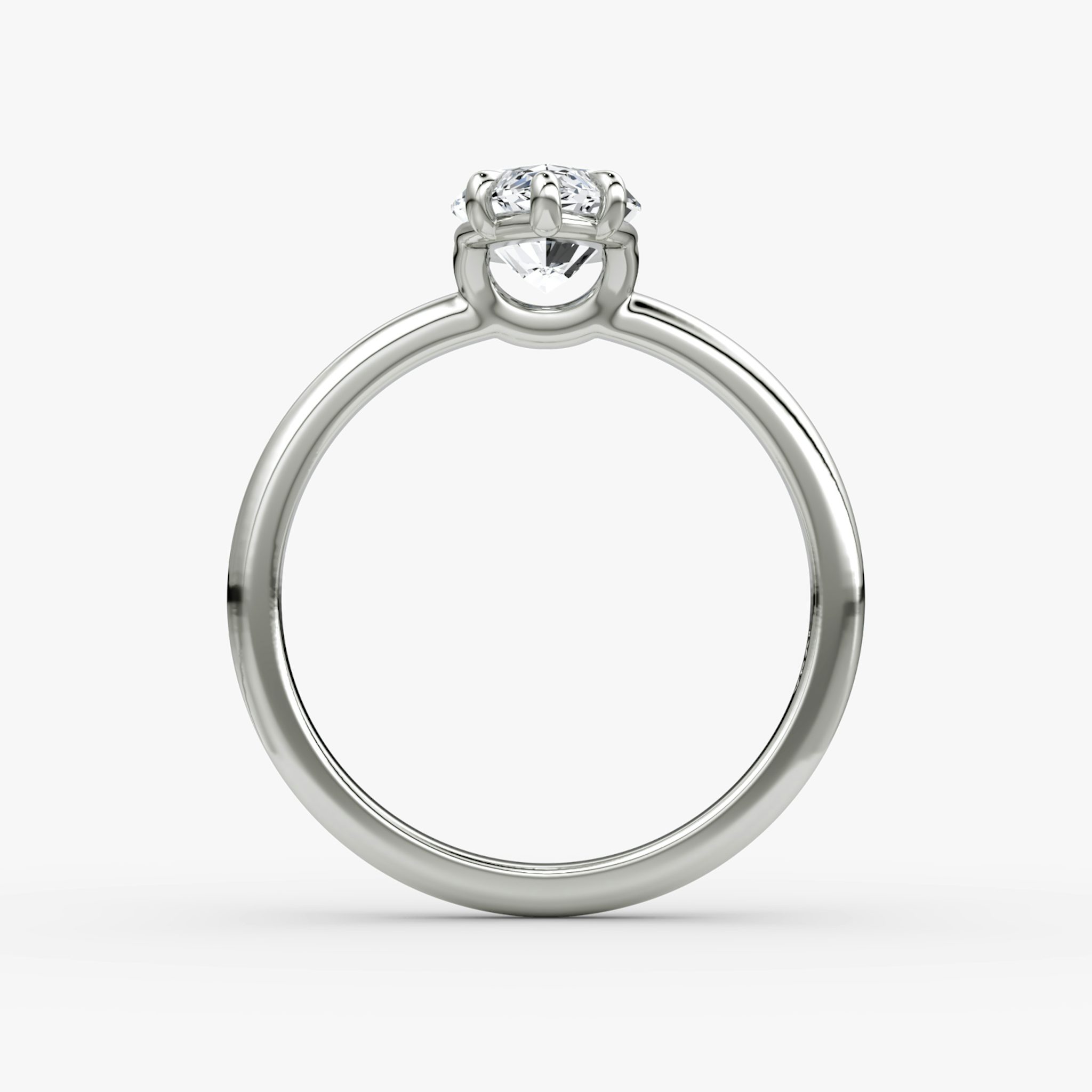 The Signature | Marquise | 18k | White Gold | bandAccent: Plain | bandWidth: large | hiddenHalo: no | diamondOrientation: vertical | caratWeight: other