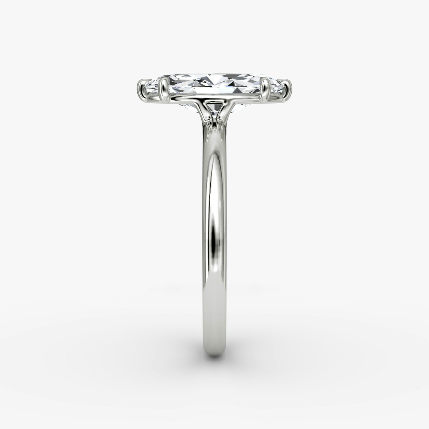 The Signature | Marquise | Platinum | bandAccent: Plain | bandWidth: large | hiddenHalo: no | diamondOrientation: vertical | caratWeight: other