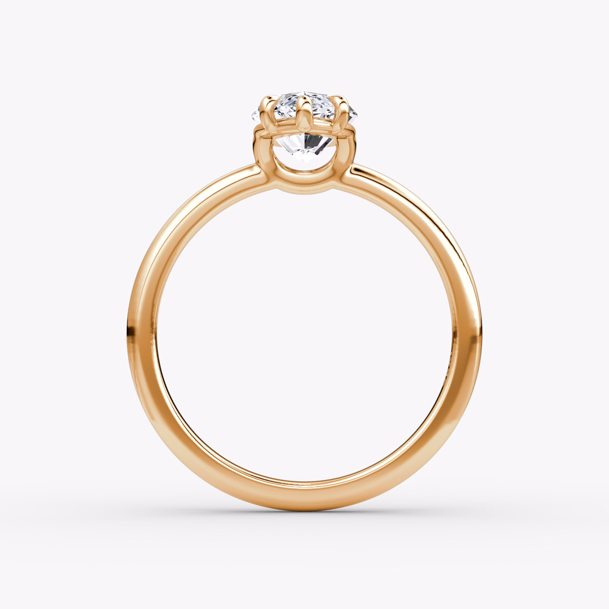 The Signature | Marquise | 14k | Rose Gold | bandAccent: Plain | bandWidth: large | hiddenHalo: no | diamondOrientation: vertical | caratWeight: other