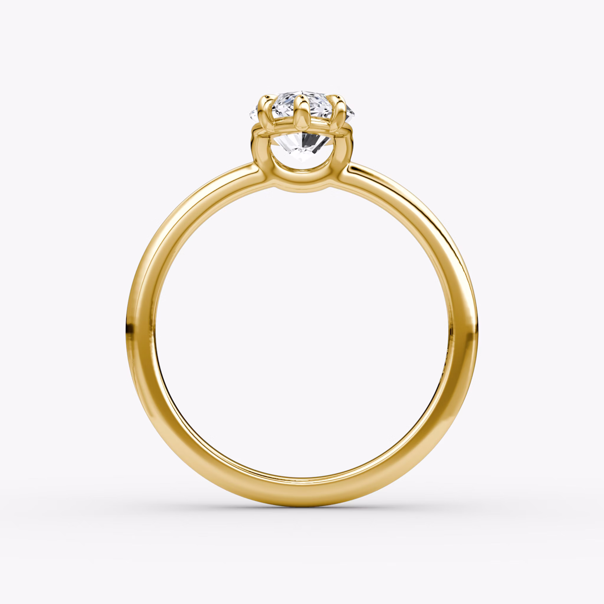 The Signature | Marquise | 18k | Yellow Gold | bandAccent: Plain | bandWidth: large | hiddenHalo: no | diamondOrientation: vertical | caratWeight: other