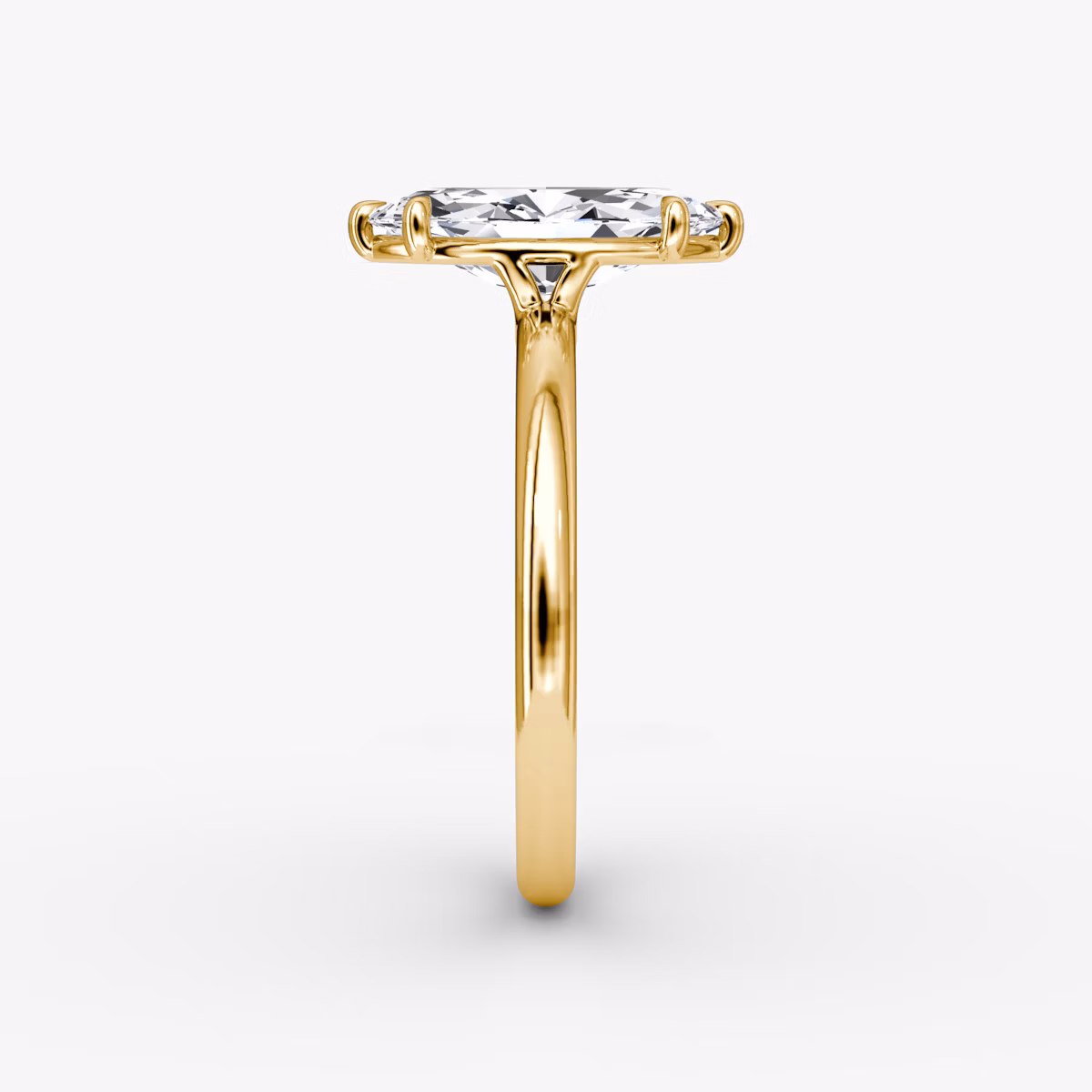 The Signature | Marquise | 18k | Yellow Gold | bandAccent: Plain | bandWidth: large | hiddenHalo: no | diamondOrientation: vertical | caratWeight: other