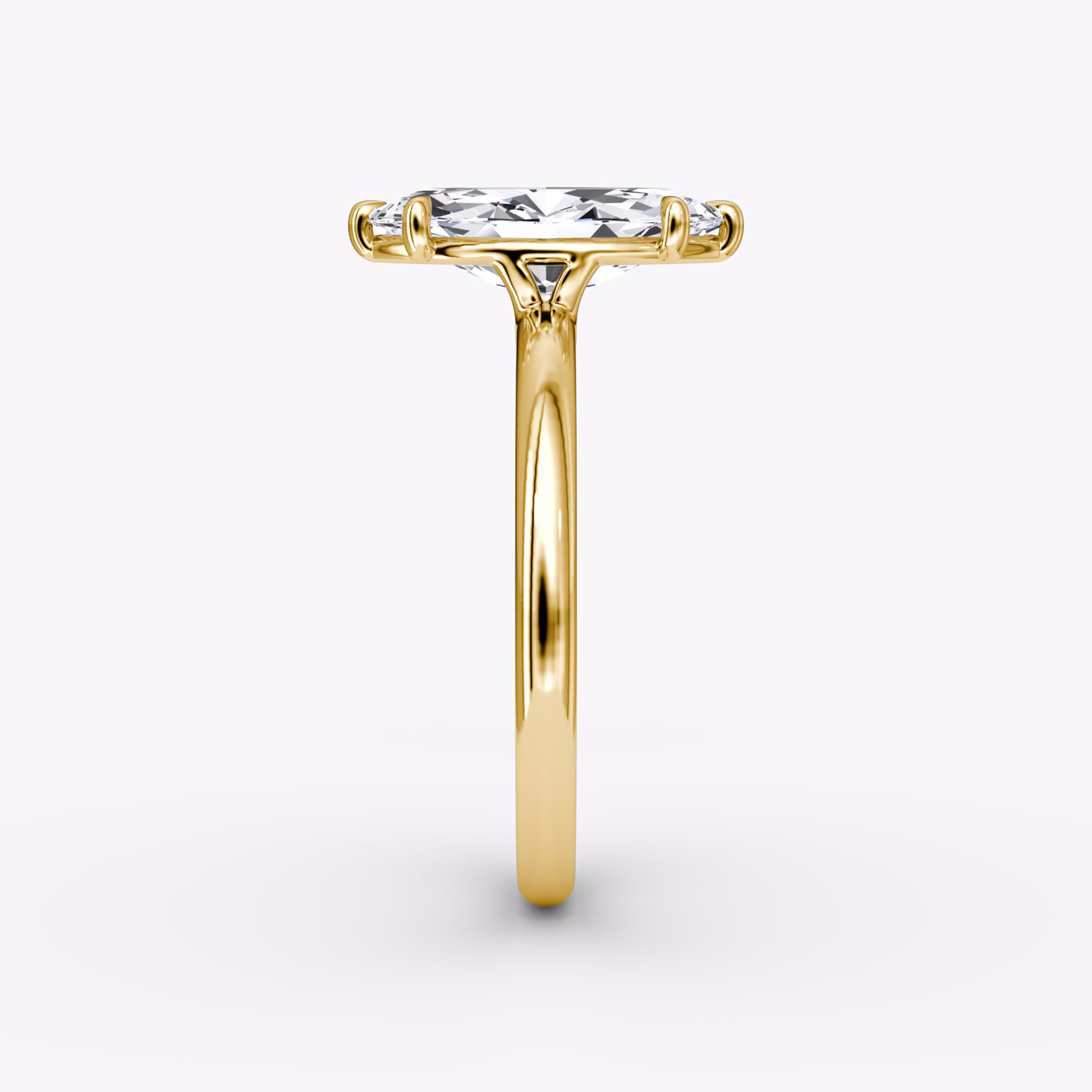 The Signature | Marquise | 18k | Yellow Gold | bandAccent: Plain | bandWidth: large | hiddenHalo: no | diamondOrientation: vertical | caratWeight: other