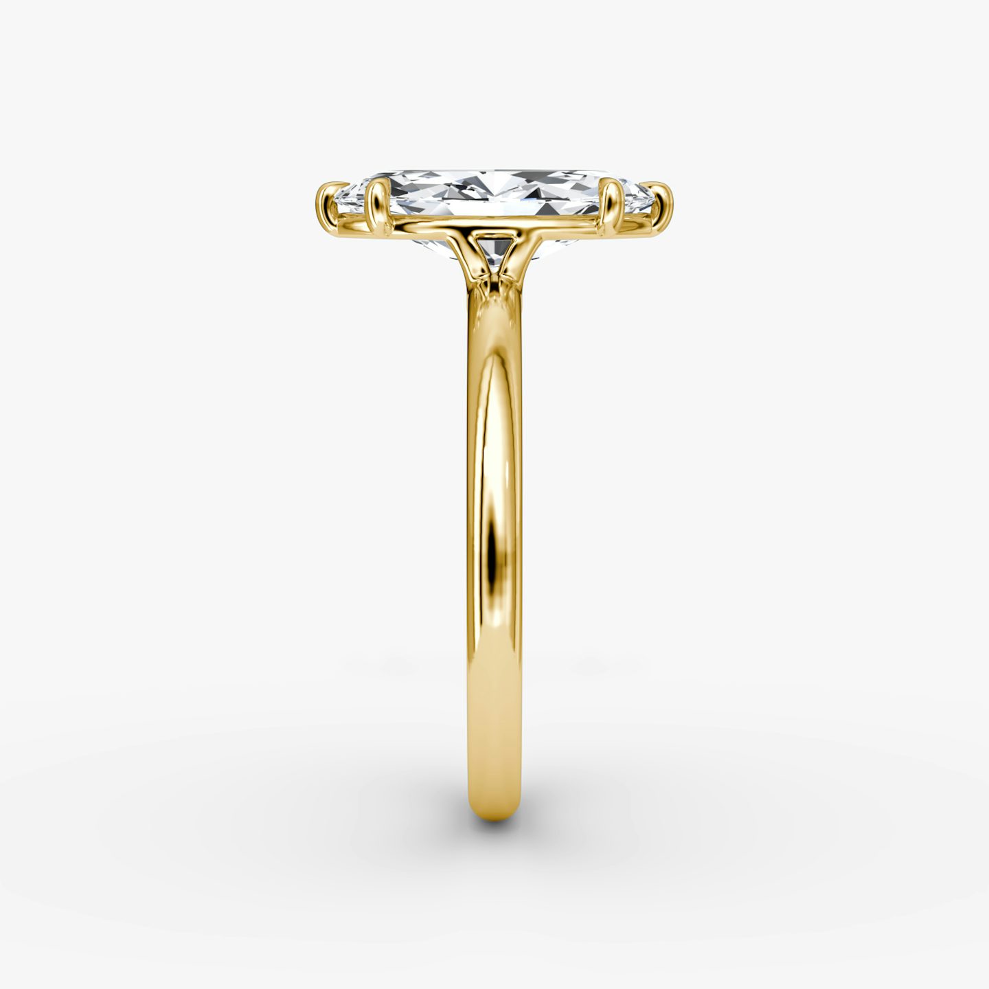 The Signature | Marquise | 18k | Yellow Gold | bandAccent: Plain | bandWidth: large | hiddenHalo: no | diamondOrientation: vertical | caratWeight: other