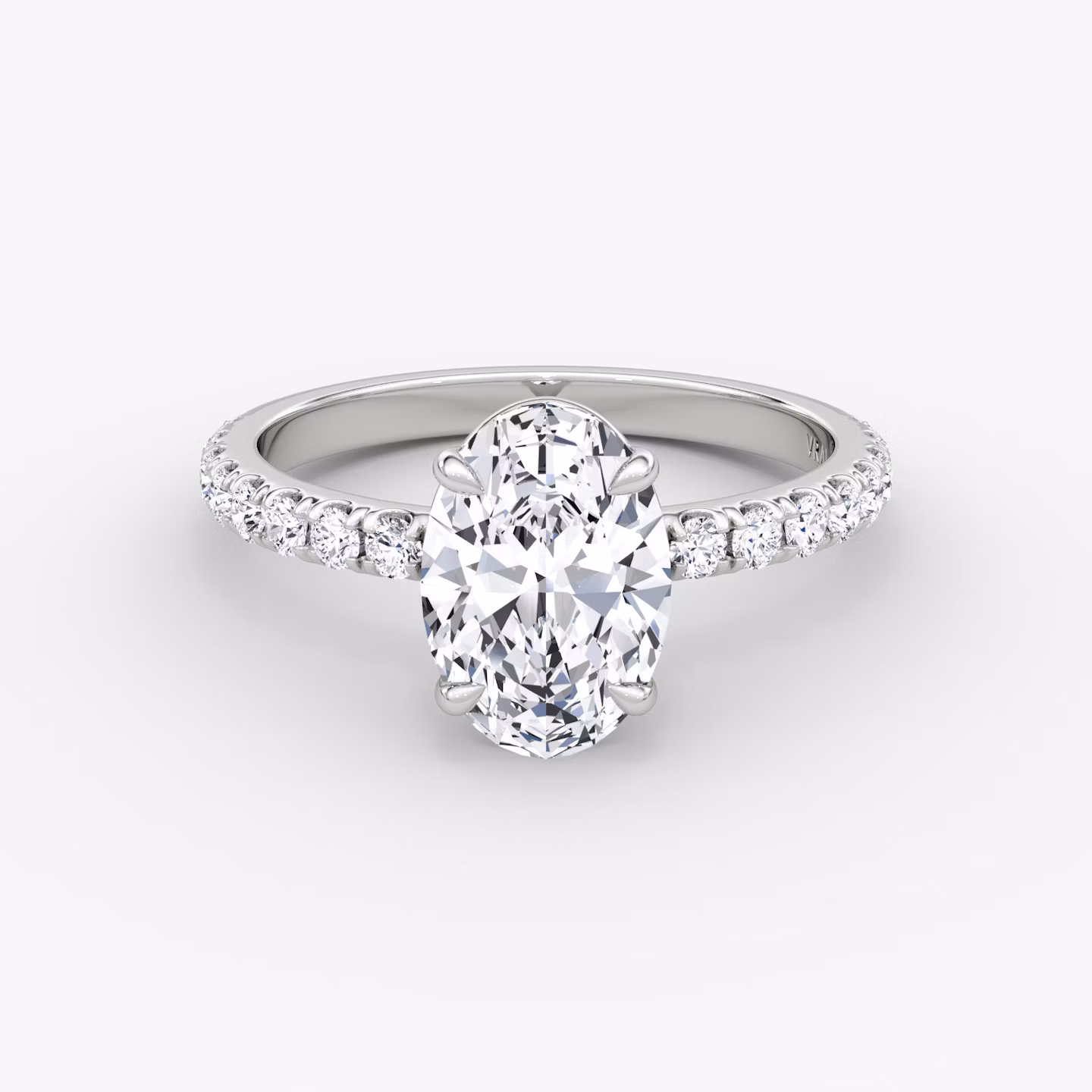 Signature | Oval | Platin | bandAccent: Mit Pavé-Besatz | bandWidth: large | hiddenHalo: no | diamondOrientation: vertical | caratWeight: other
