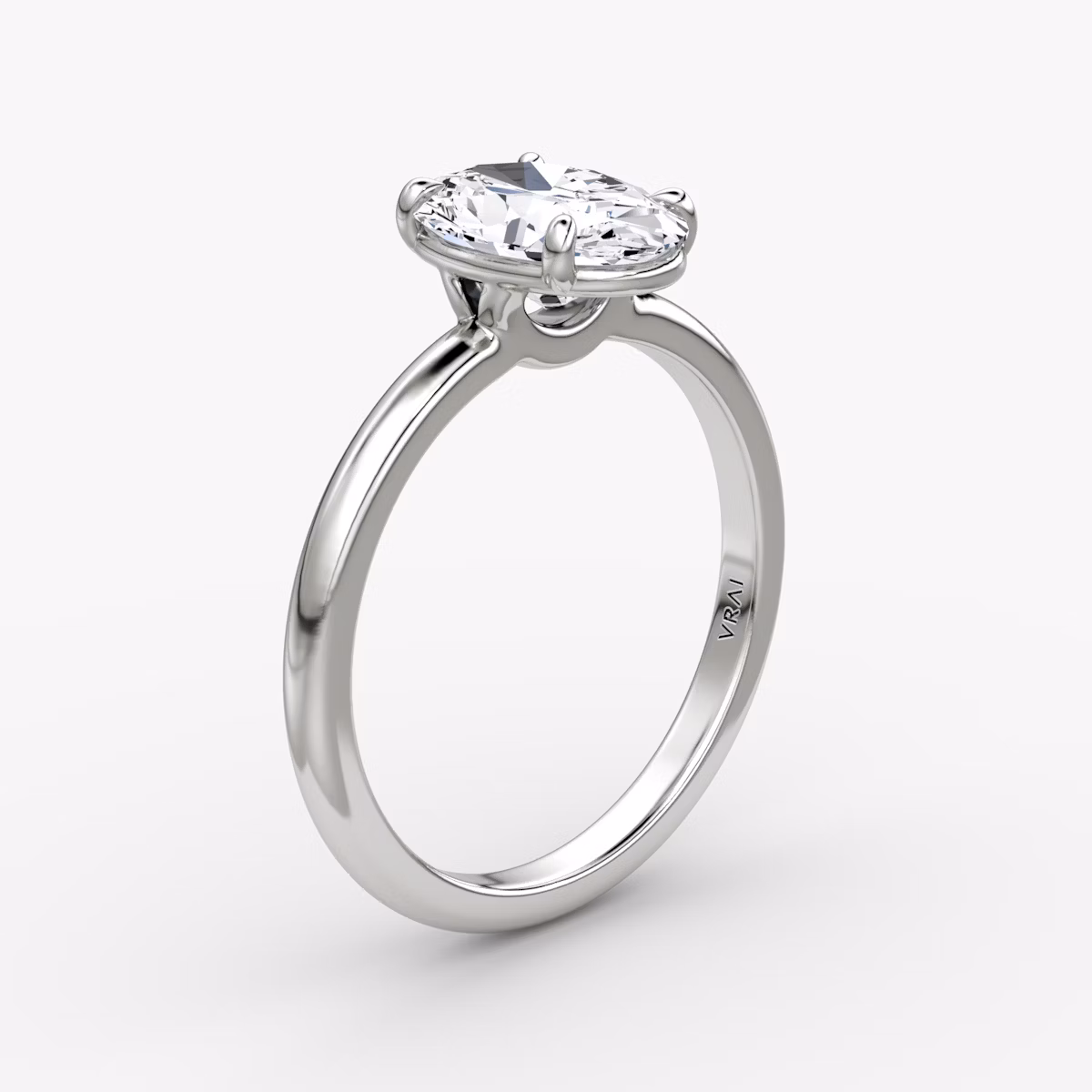 The Signature | Oval | Platinum | bandAccent: Plain | bandWidth: large | hiddenHalo: no | diamondOrientation: vertical | caratWeight: other