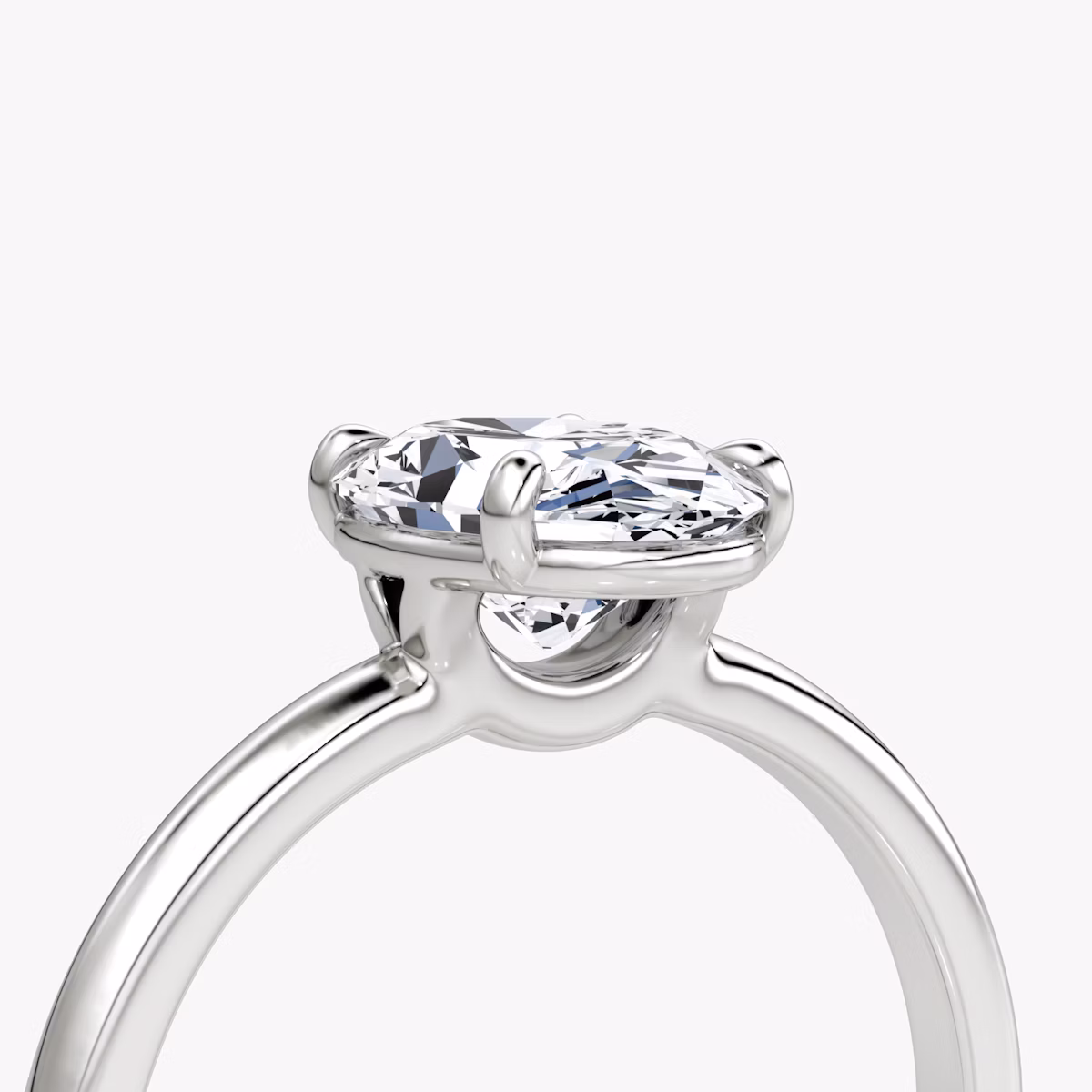 The Signature | Oval | Platinum | bandAccent: Plain | bandWidth: large | hiddenHalo: no | diamondOrientation: vertical | caratWeight: other