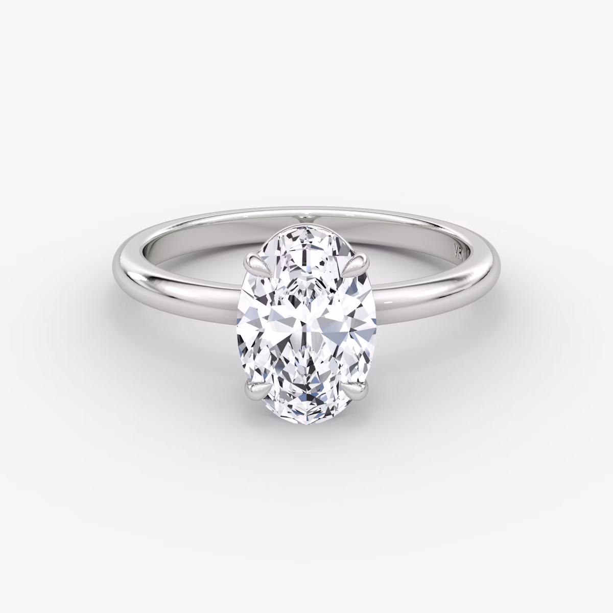The Signature | Oval | Platinum | bandAccent: Plain | bandWidth: large | hiddenHalo: no | diamondOrientation: vertical | caratWeight: other