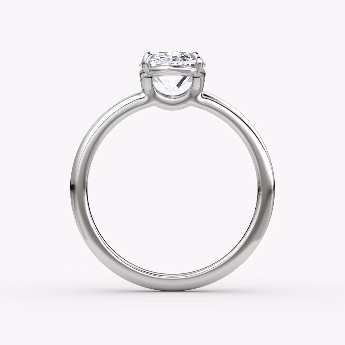 The Signature | Oval | Platinum | bandAccent: Plain | bandWidth: large | hiddenHalo: no | diamondOrientation: vertical | caratWeight: other