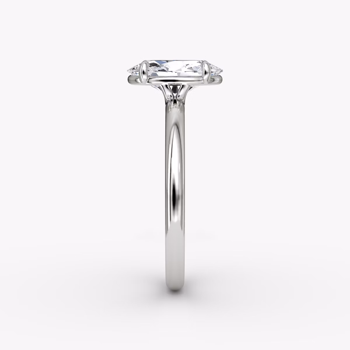 The Signature | Oval | Platinum | bandAccent: Plain | bandWidth: large | hiddenHalo: no | diamondOrientation: vertical | caratWeight: other