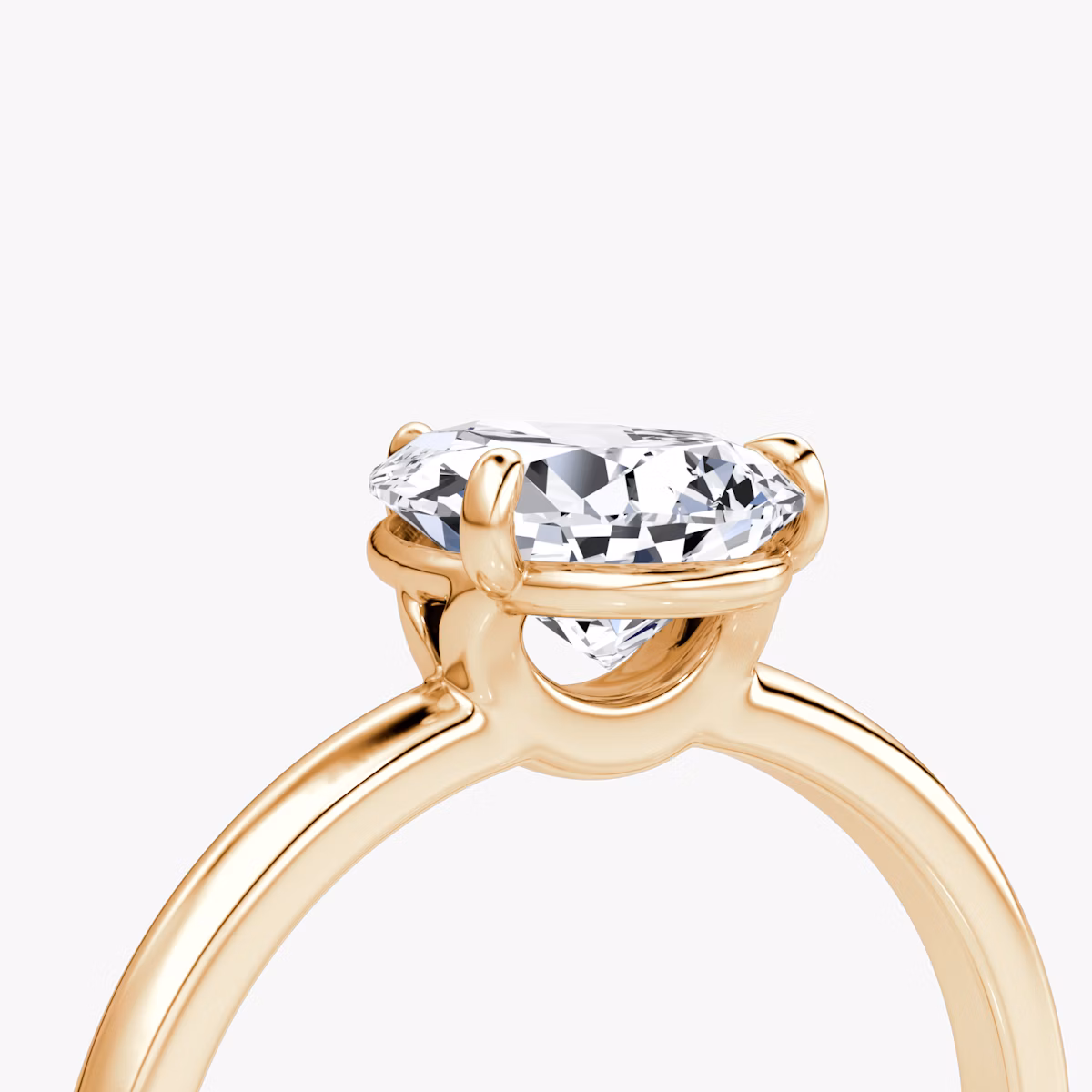 The Signature | Pear | 14k | Rose Gold | bandAccent: Plain | bandWidth: large | hiddenHalo: no | diamondOrientation: vertical | caratWeight: other