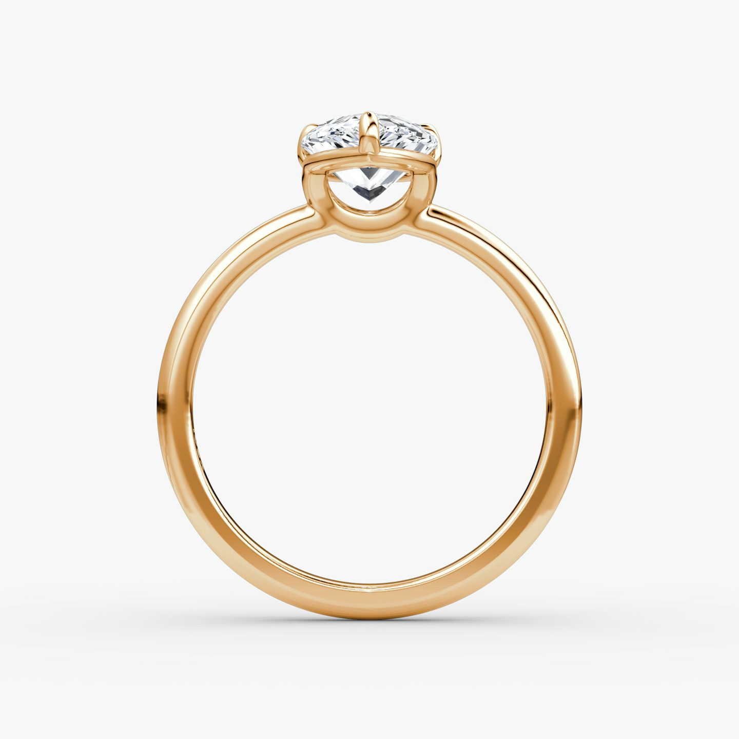 The Signature | Pear | 14k | Rose Gold | bandAccent: Plain | bandWidth: large | hiddenHalo: no | diamondOrientation: vertical | caratWeight: other