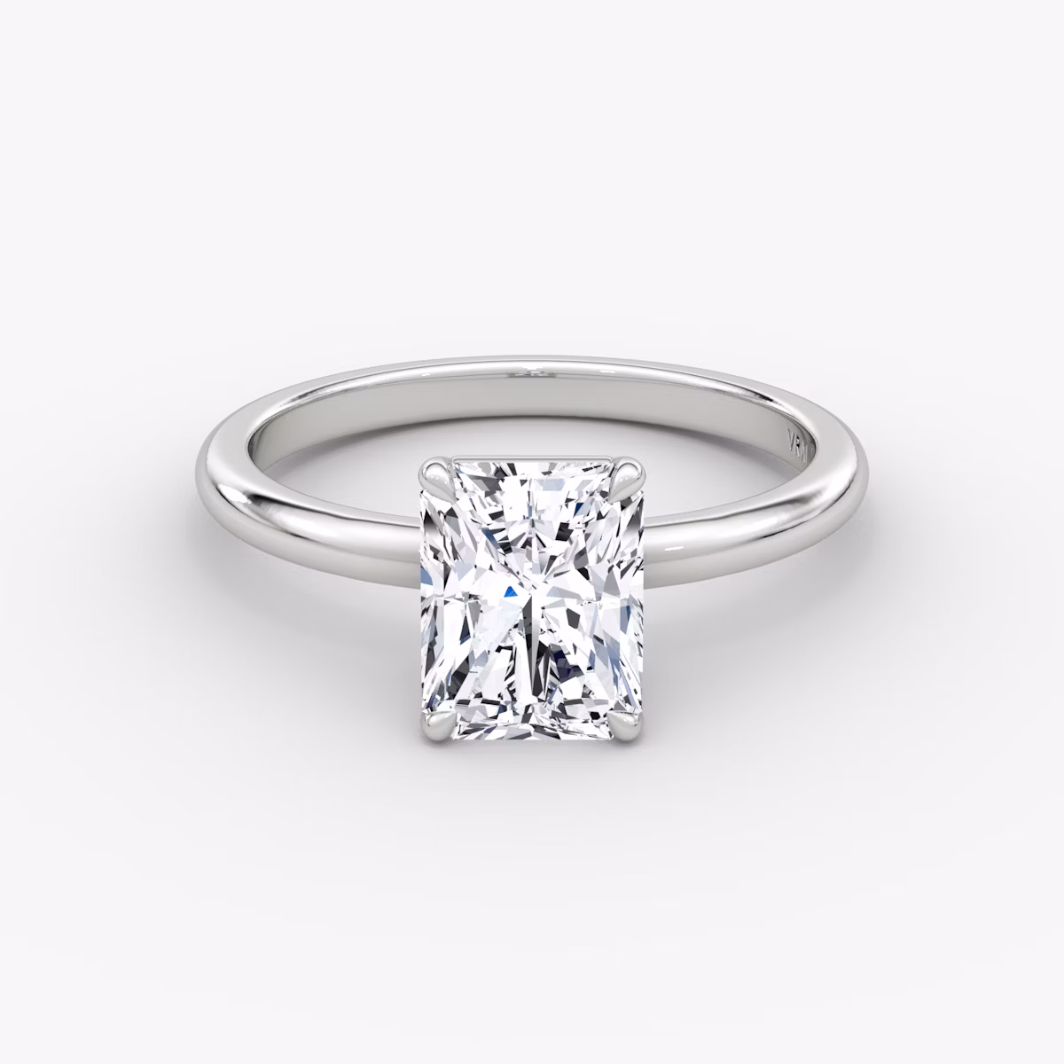 The Signature | Radiant | Platinum | bandAccent: Plain | bandWidth: large | hiddenHalo: no | diamondOrientation: vertical | caratWeight: other