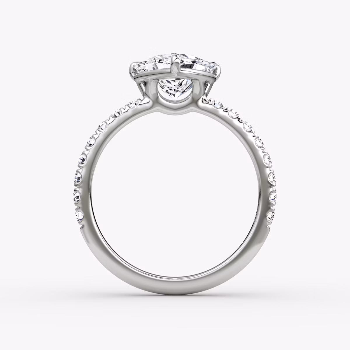 The Signature | Trillion | Platinum | bandAccent: Pavé | bandWidth: large | hiddenHalo: no | diamondOrientation: vertical | caratWeight: other