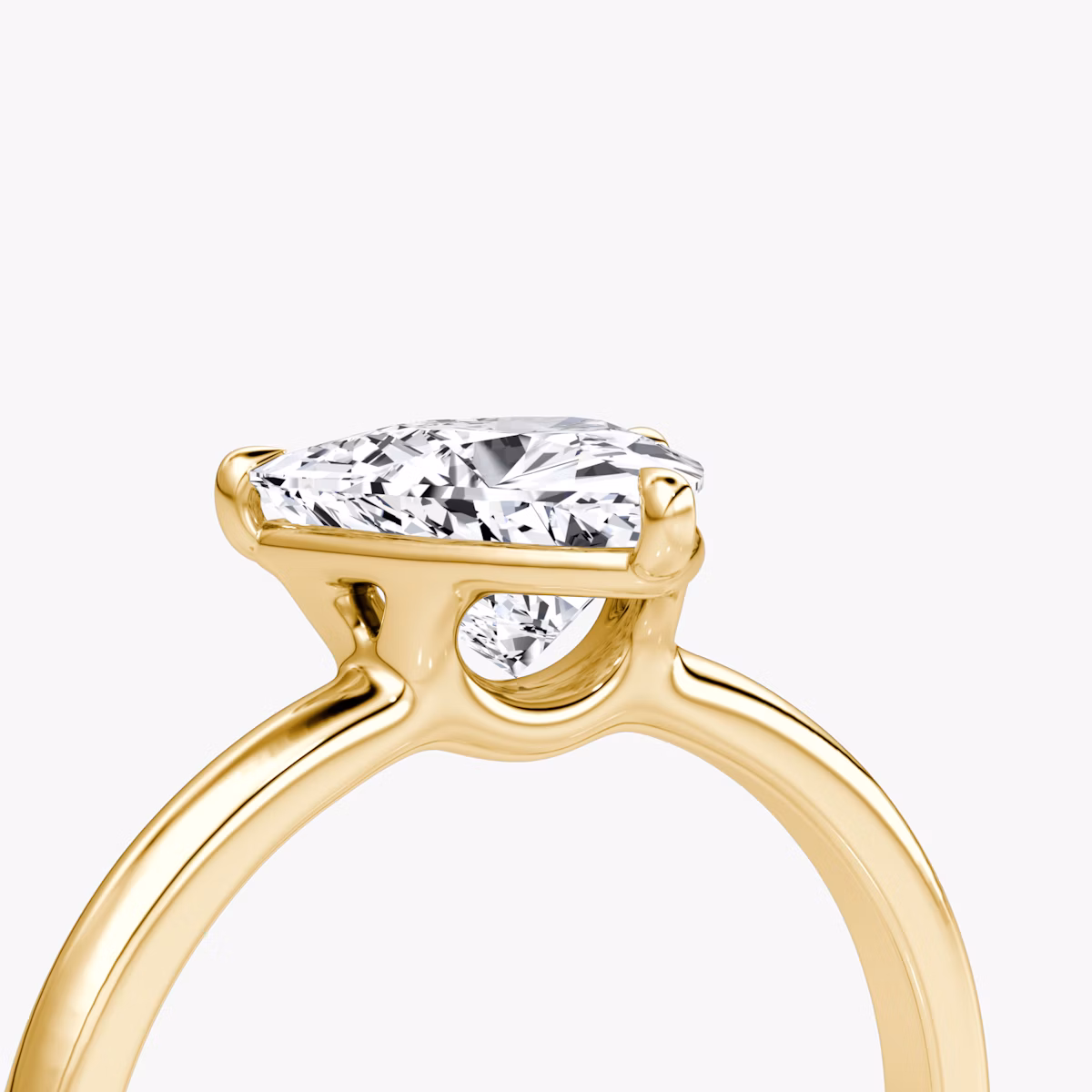 The Signature | Trillion | 18k | Yellow Gold | bandAccent: Plain | bandWidth: large | hiddenHalo: no | diamondOrientation: vertical | caratWeight: other