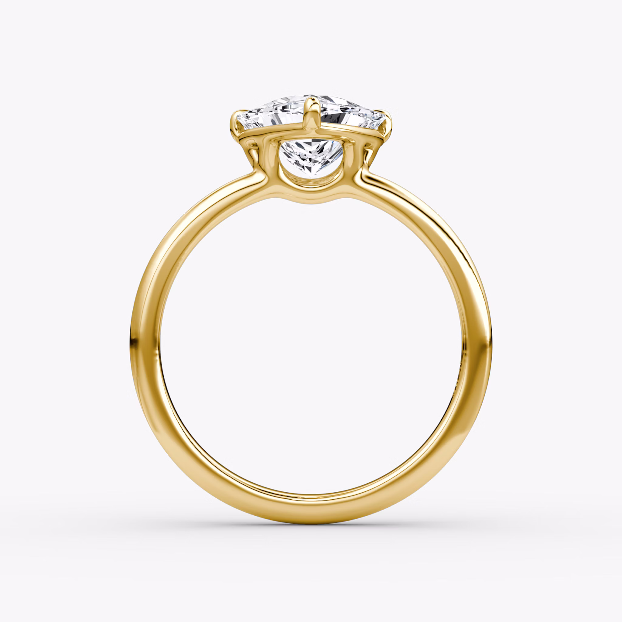 The Signature | Trillion | 18k | Yellow Gold | bandAccent: Plain | bandWidth: large | hiddenHalo: no | diamondOrientation: vertical | caratWeight: other