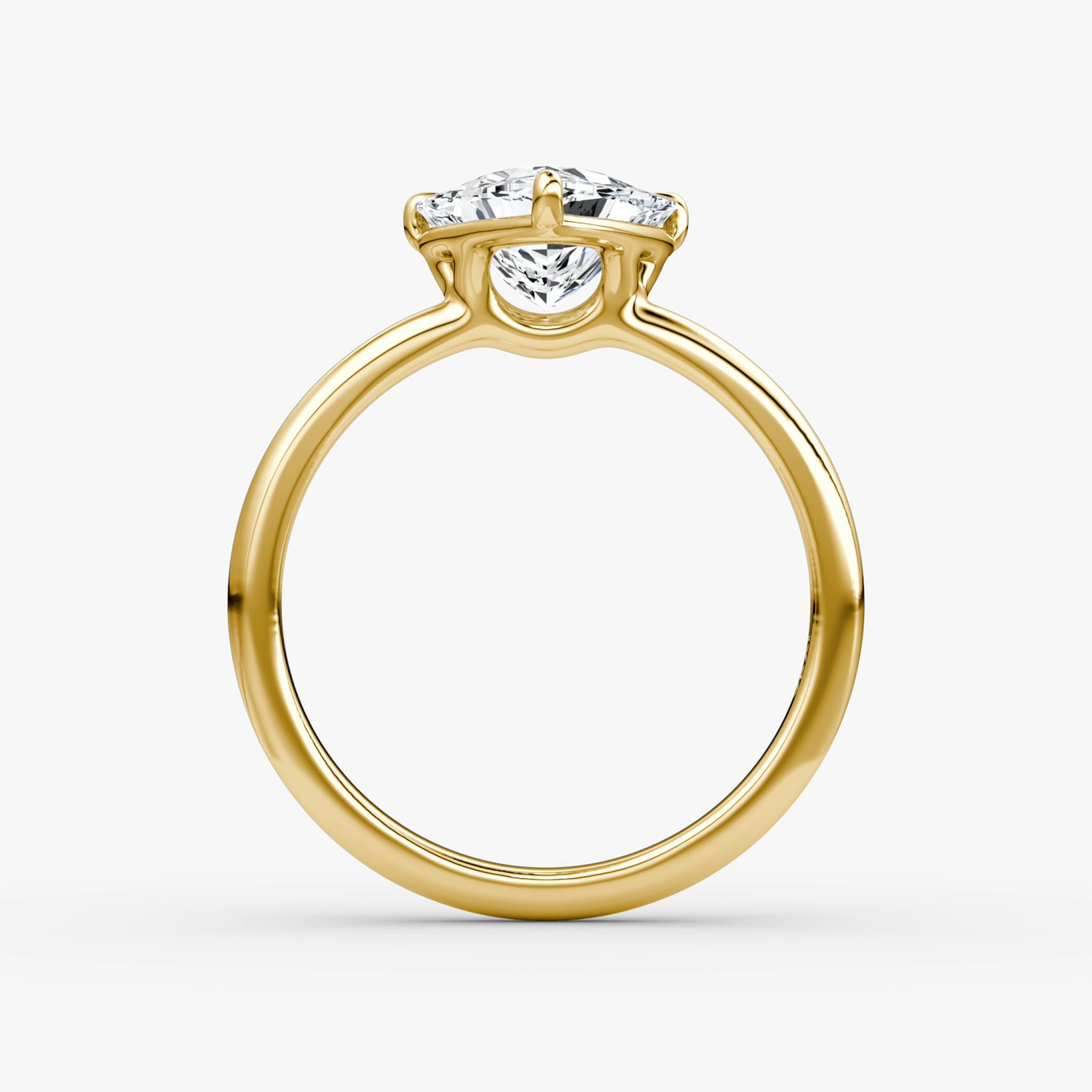 The Signature | Trillion | 18k | Yellow Gold | bandAccent: Plain | bandWidth: large | hiddenHalo: no | diamondOrientation: vertical | caratWeight: other