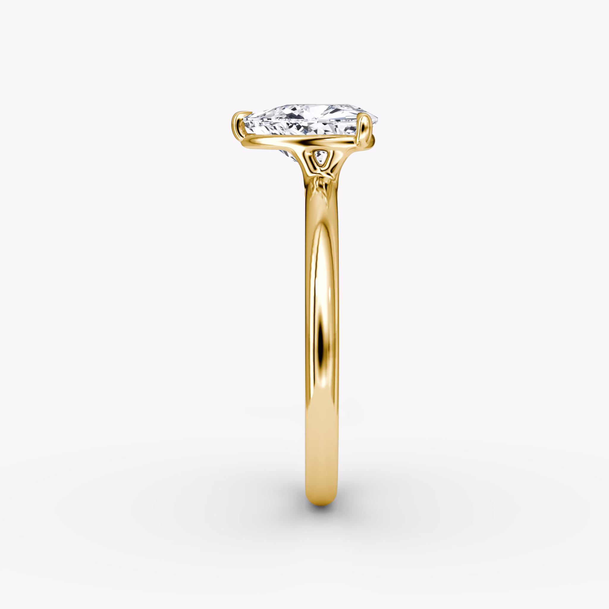 The Signature | Trillion | 18k | Yellow Gold | bandAccent: Plain | bandWidth: large | hiddenHalo: no | diamondOrientation: vertical | caratWeight: other