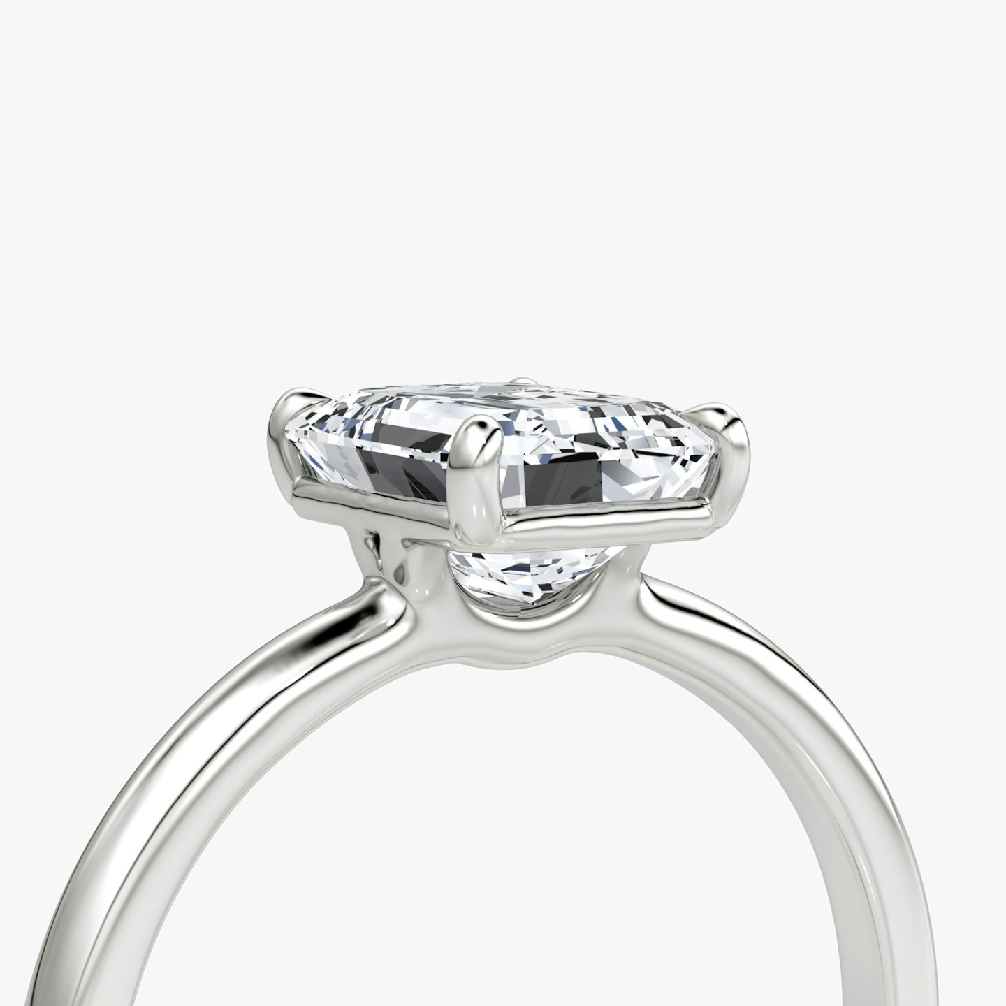 The Signature | Emerald | Platinum | bandAccent: Plain | bandWidth: large | hiddenHalo: no | diamondOrientation: vertical | caratWeight: other