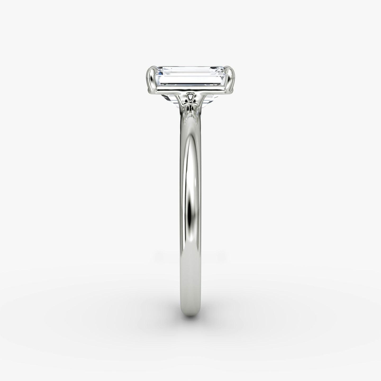 The Signature | Emerald | Platinum | bandAccent: Plain | bandWidth: large | hiddenHalo: no | diamondOrientation: vertical | caratWeight: other