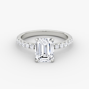 The Signature Emerald White Gold Engagement Ring.