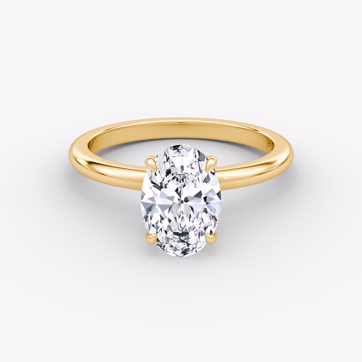 The Veiled Halo | Oval | 18k | Yellow Gold | bandAccent: Plain | diamondOrientation: vertical | caratWeight: other