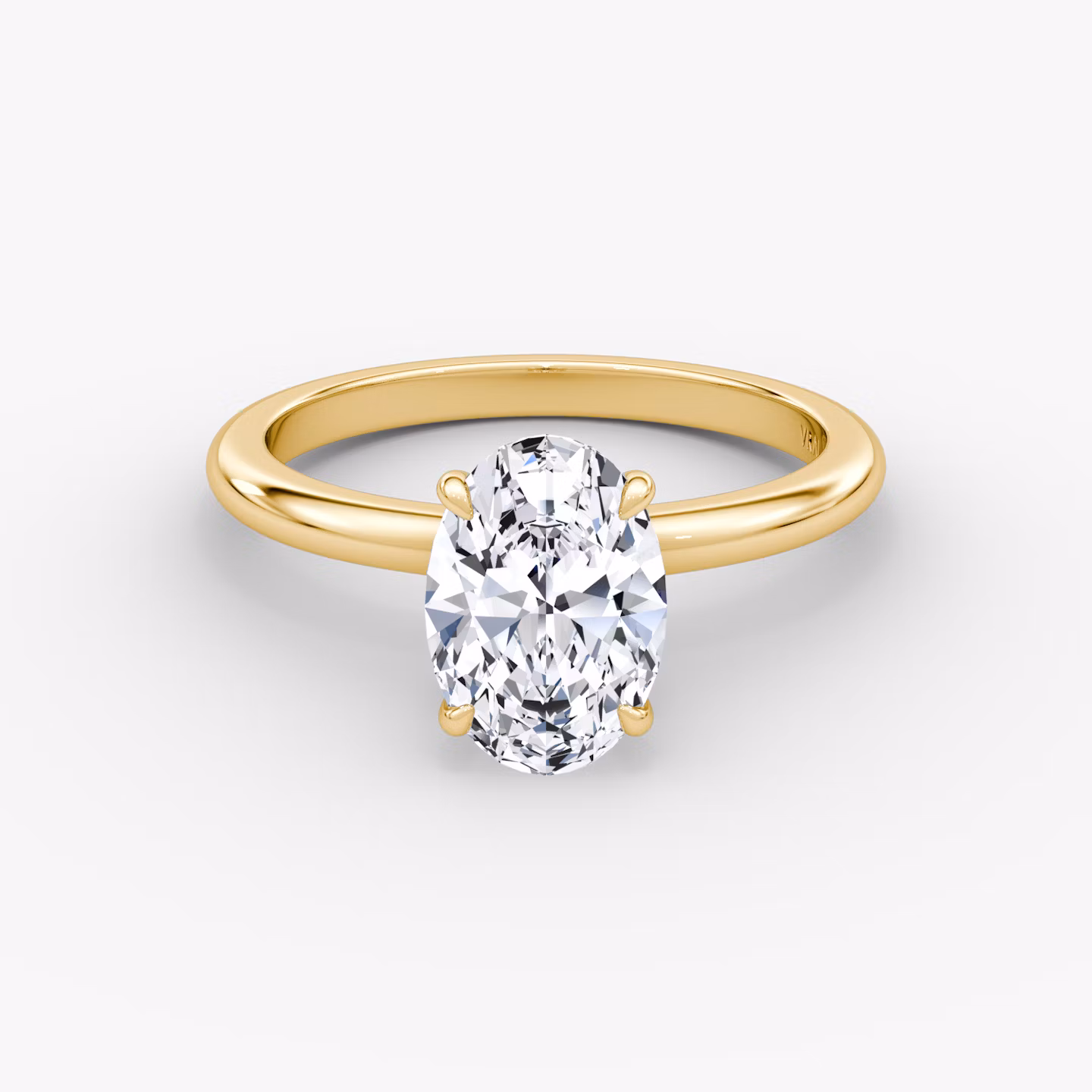 The Veiled Halo | Oval | 18k | Yellow Gold | bandAccent: Plain | diamondOrientation: vertical | caratWeight: other