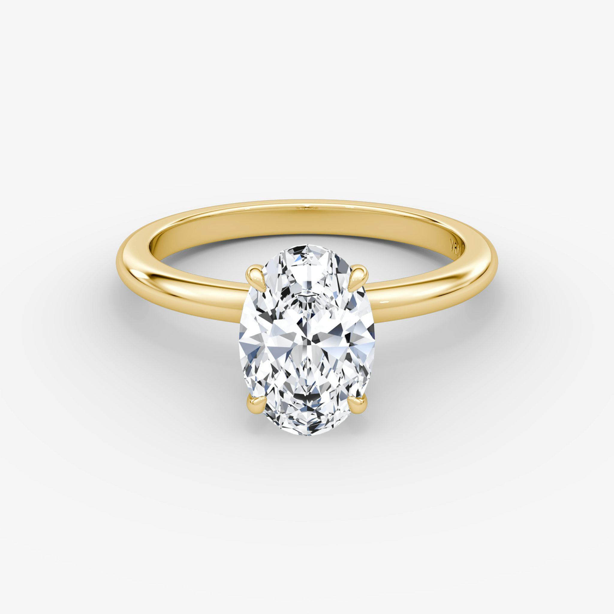 The Veiled Halo | Oval | 18k | Yellow Gold | bandAccent: Plain | diamondOrientation: vertical | caratWeight: other