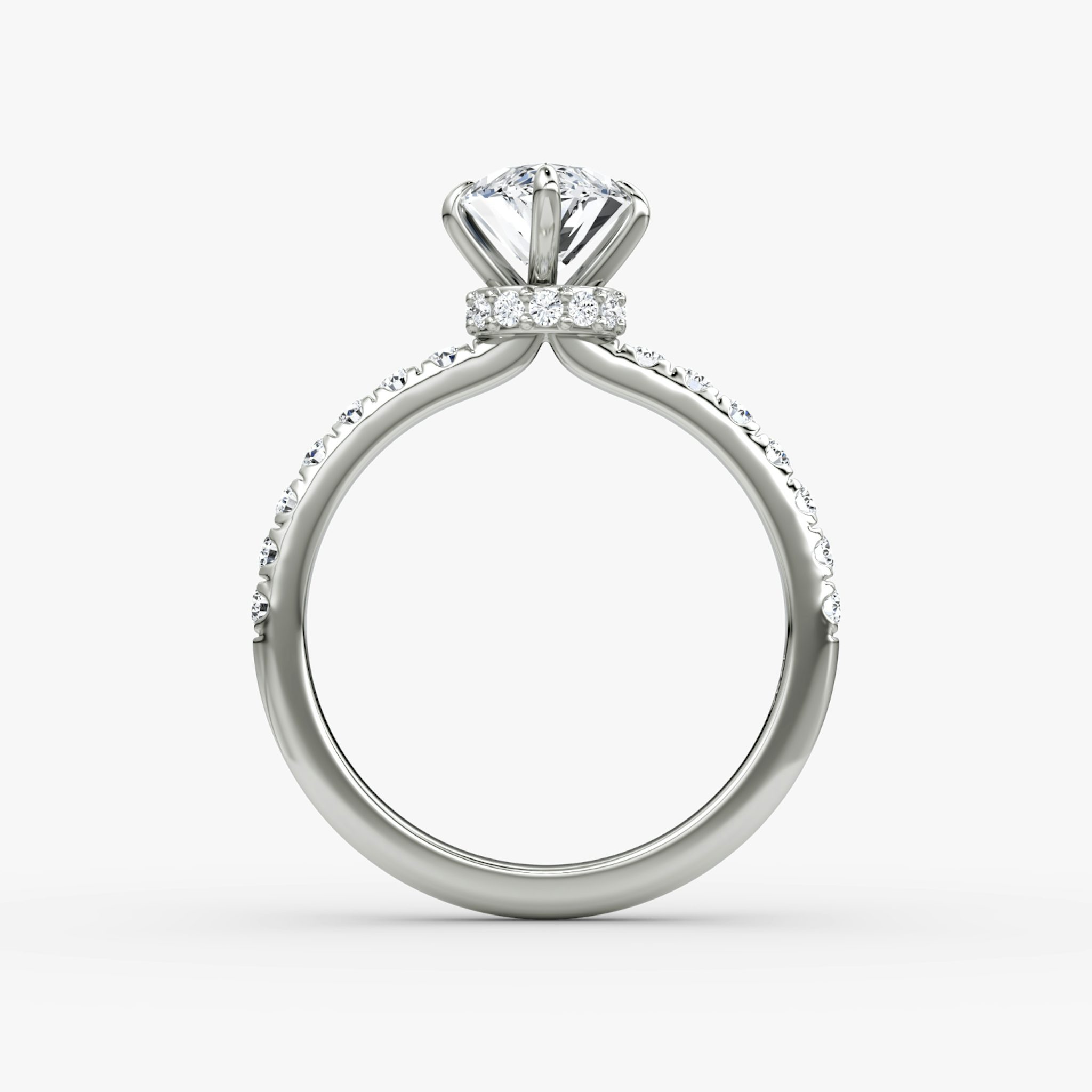 The Veiled Halo | Marquise | 18k | White Gold | bandAccent: Pavé | diamondOrientation: vertical | caratWeight: other