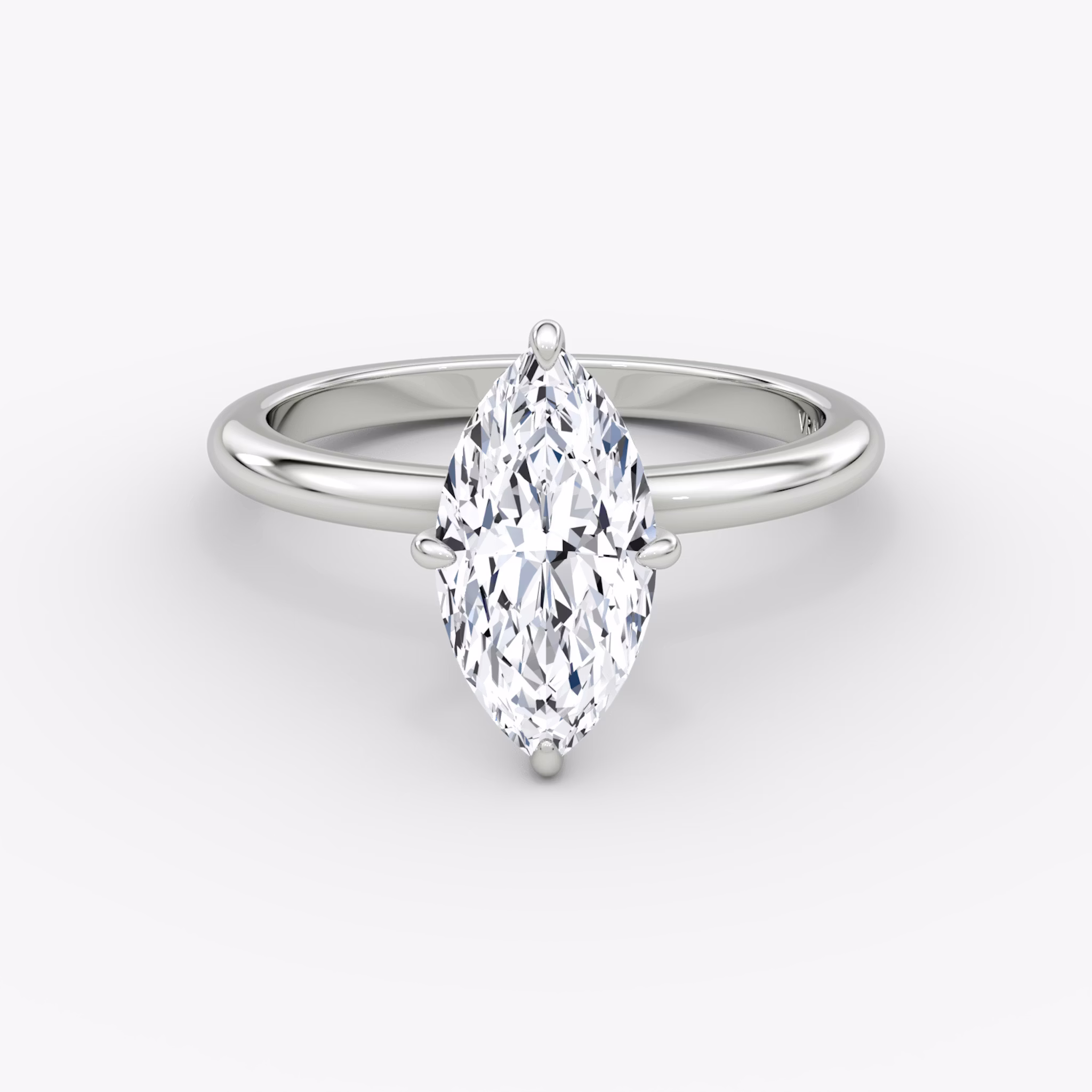 The Veiled Halo | Marquise | 18k | White Gold | bandAccent: Plain | diamondOrientation: vertical | caratWeight: other