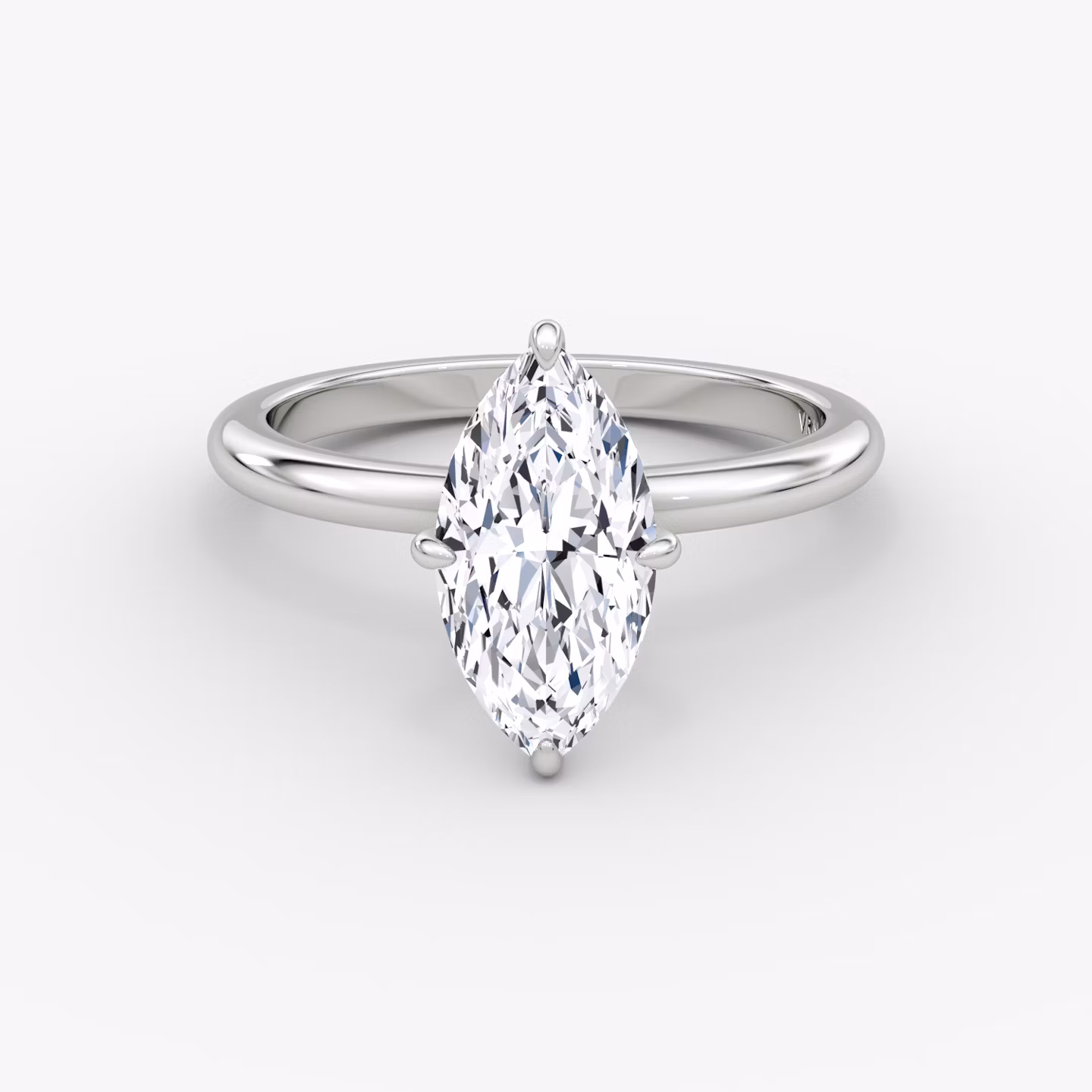 Anillo de compromiso Veiled Halo | Marquise | 18k | Oro blanco | bandAccent: Simple | diamondOrientation: vertical | caratWeight: other