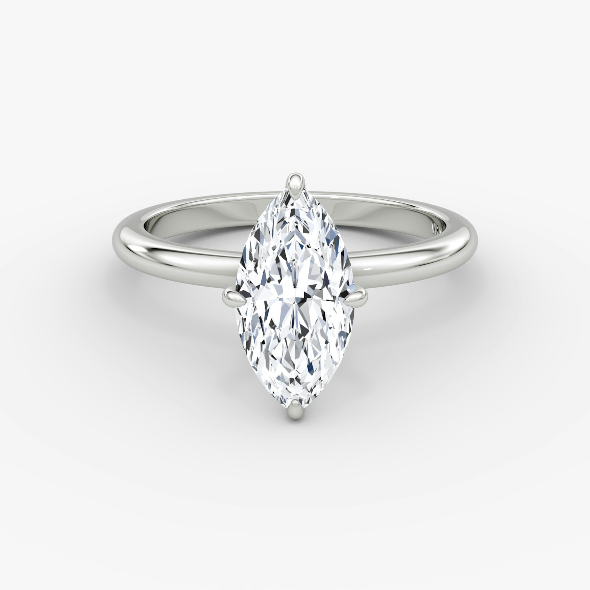 The Veiled Halo | Marquise | 18k | White Gold | bandAccent: Plain | diamondOrientation: vertical | caratWeight: other