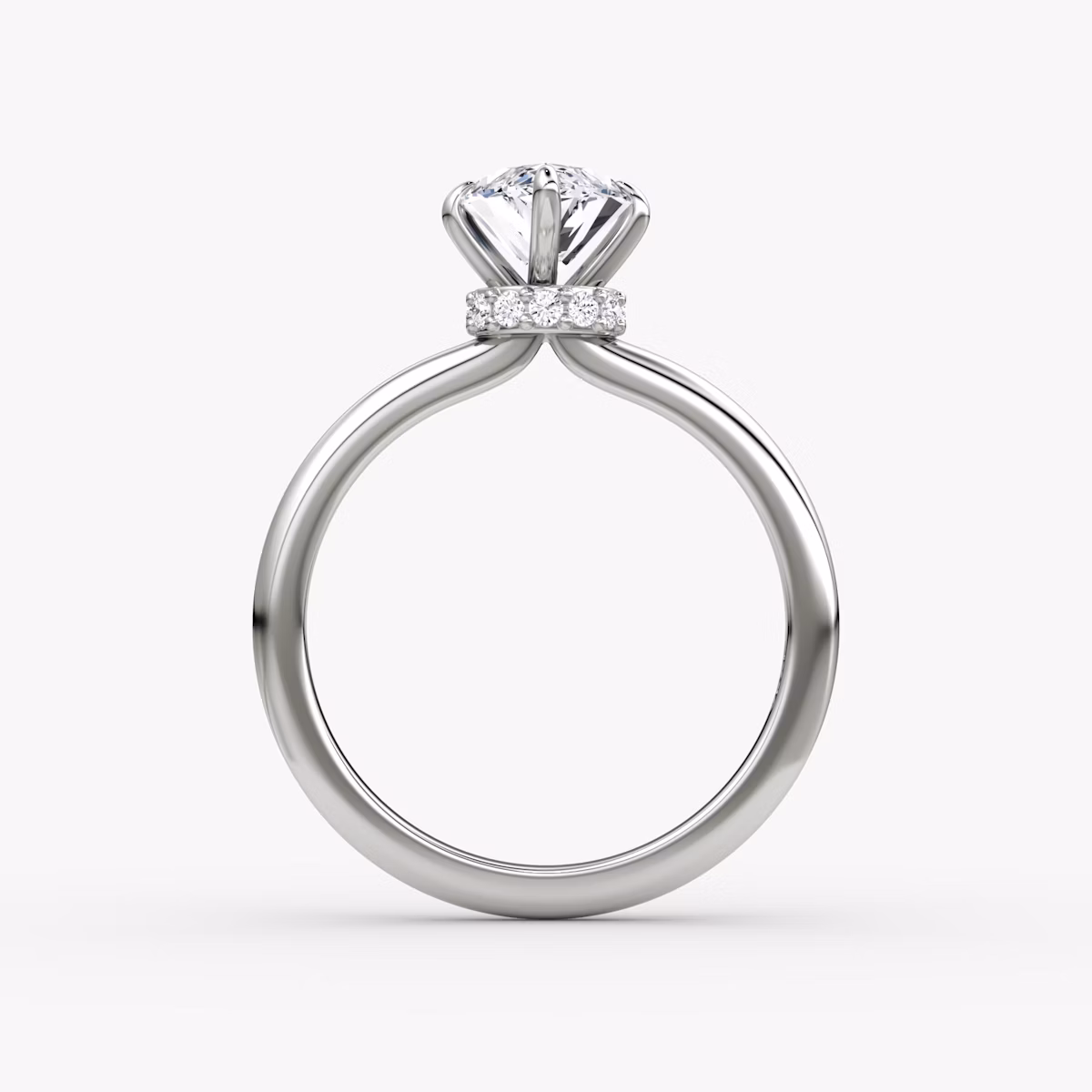 The Veiled Halo | Marquise | Platinum | bandAccent: Plain | diamondOrientation: vertical | caratWeight: other