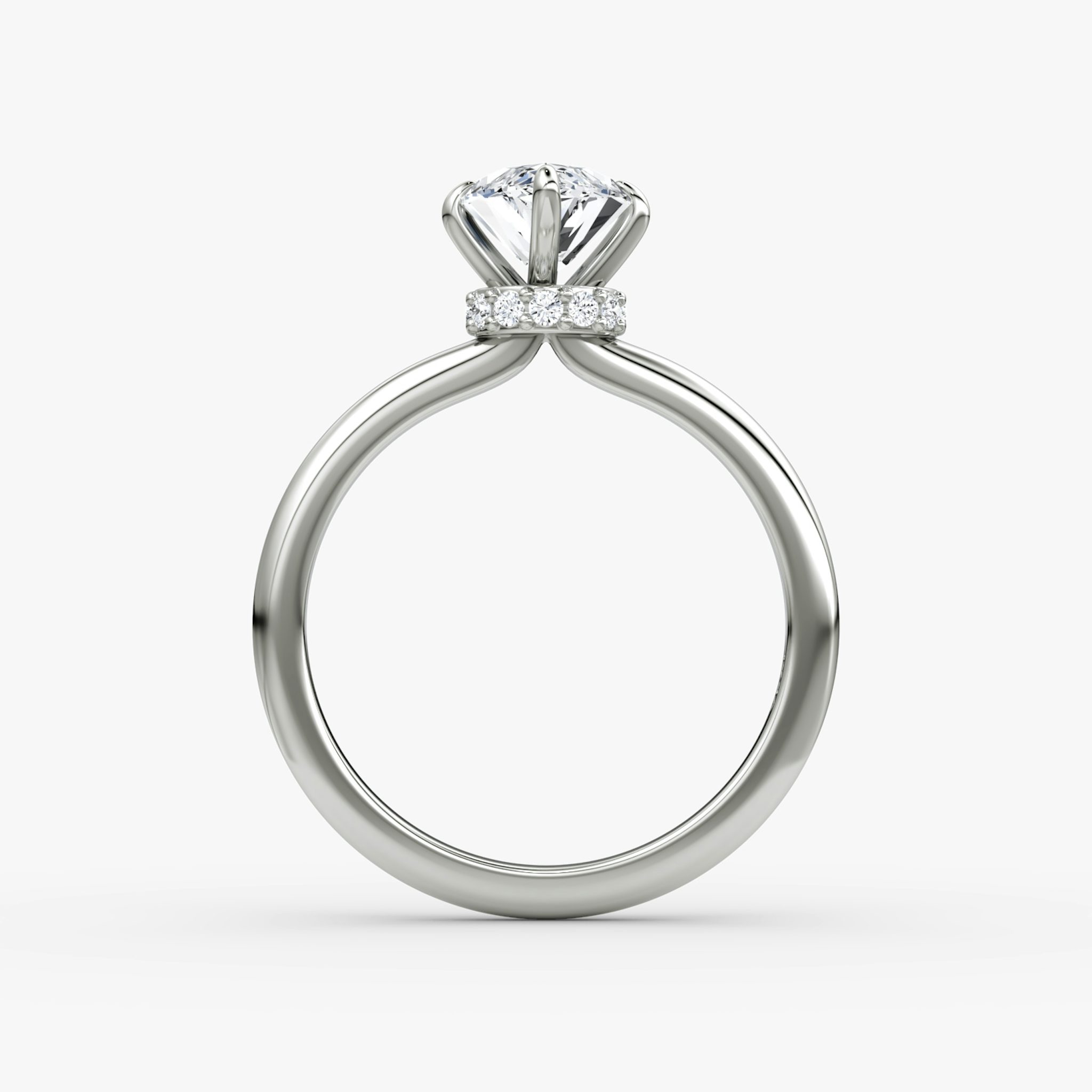 The Veiled Halo | Marquise | 18k | White Gold | bandAccent: Plain | diamondOrientation: vertical | caratWeight: other