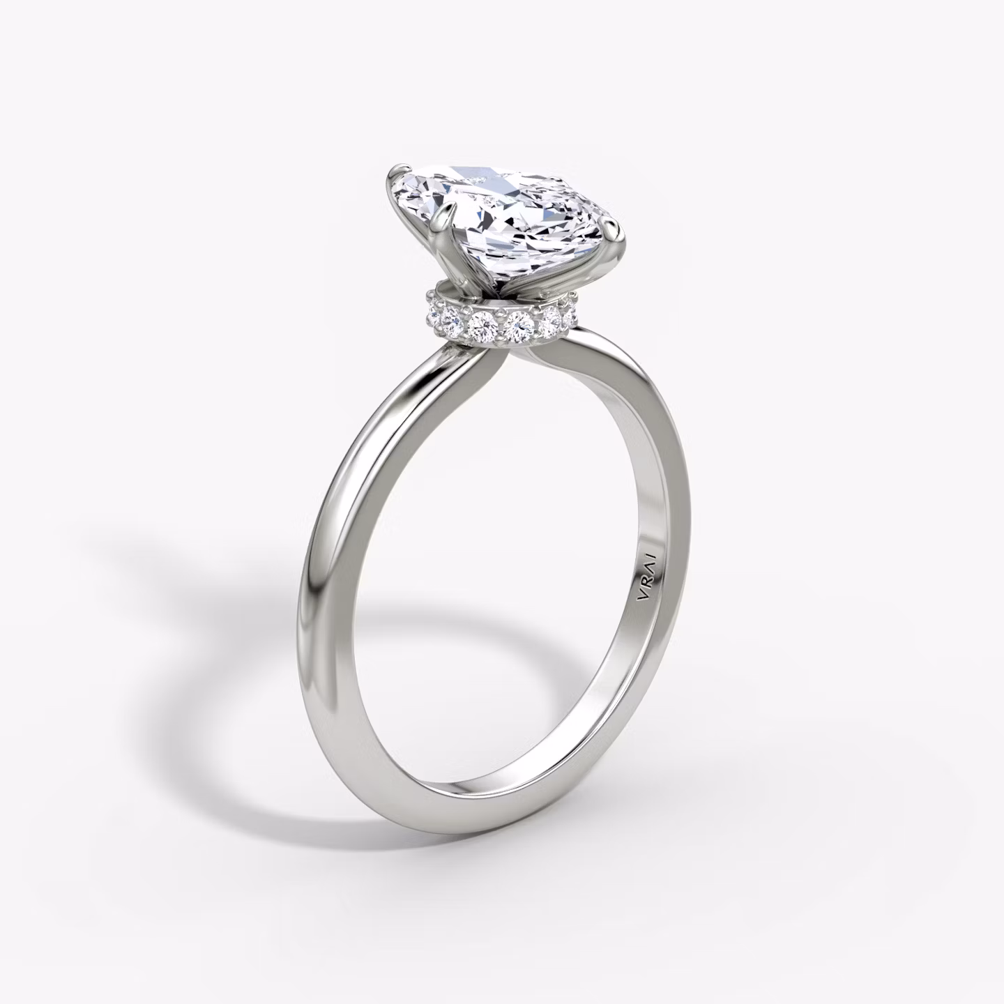 The Veiled Halo Marquise | Platinum