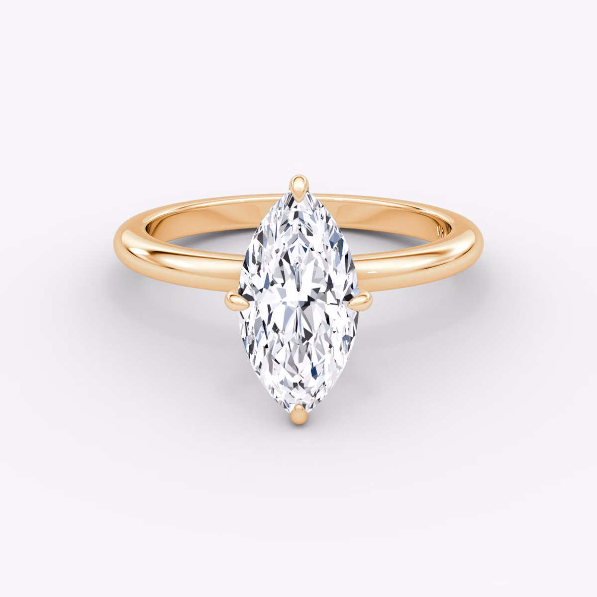 The Veiled Halo | Marquise | 14k | Rose Gold | bandAccent: Plain | diamondOrientation: vertical | caratWeight: other
