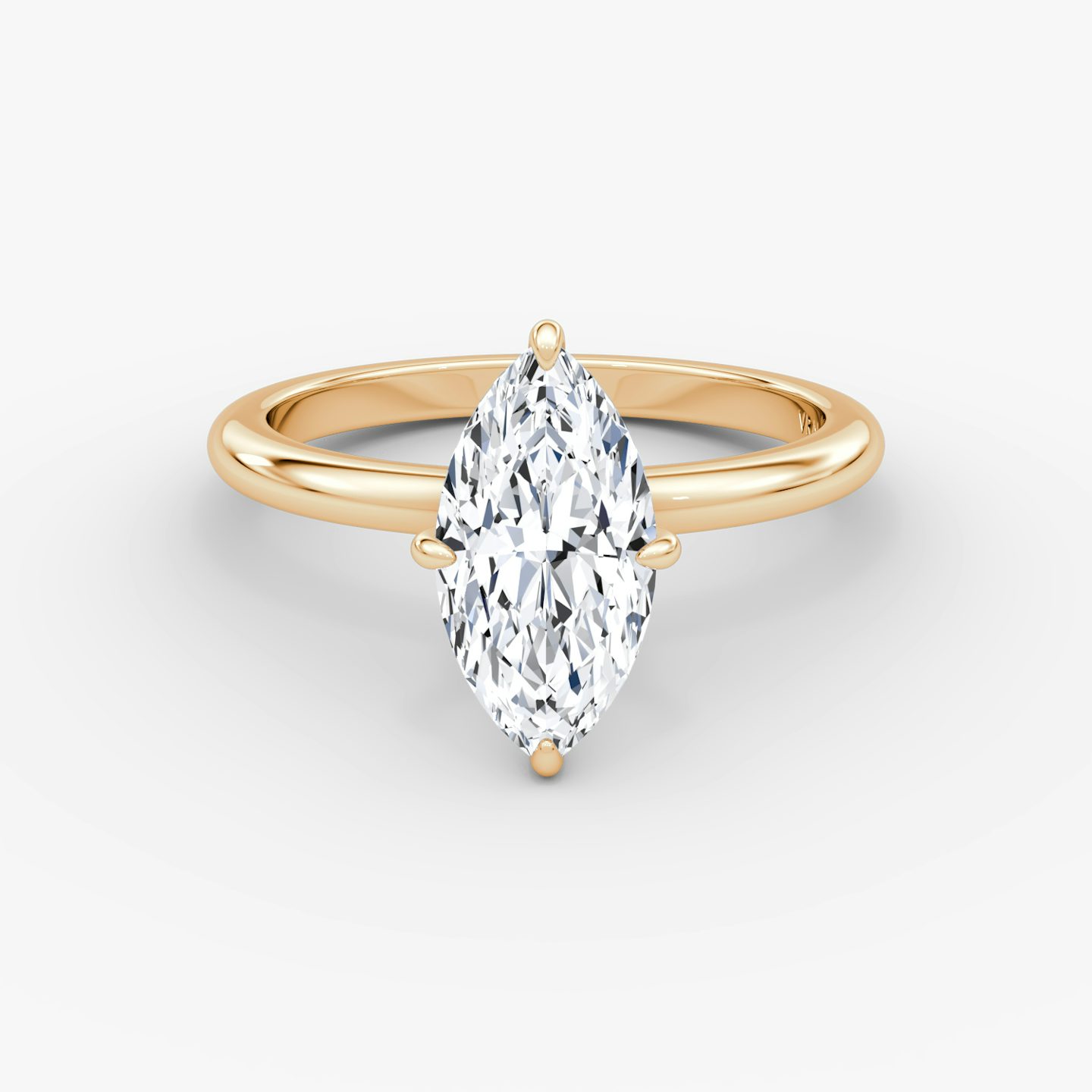 The Veiled Halo | Marquise | 14k | Rose Gold | bandAccent: Plain | diamondOrientation: vertical | caratWeight: other