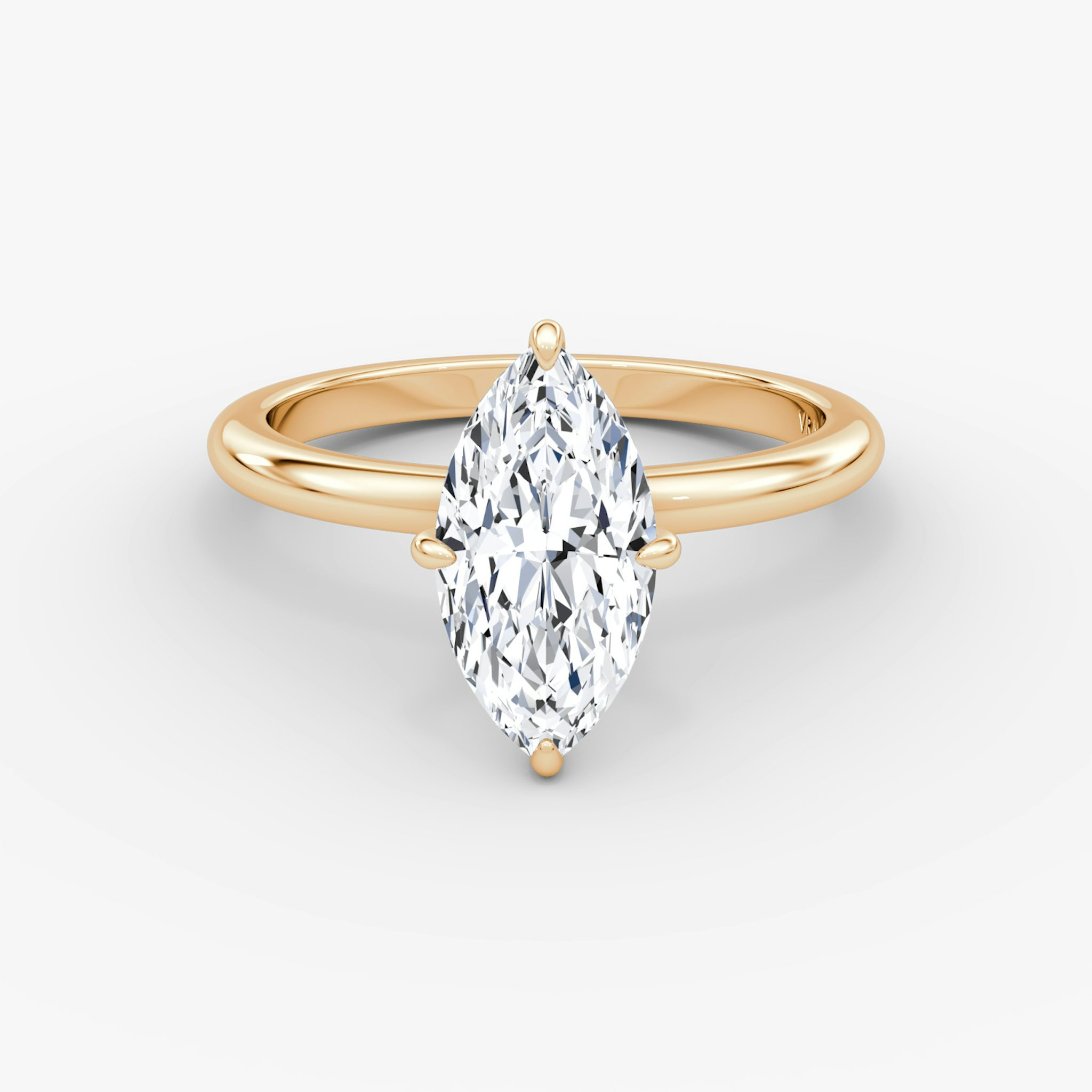 The Veiled Halo | Marquise | 14k | Rose Gold | bandAccent: Plain | diamondOrientation: vertical | caratWeight: other