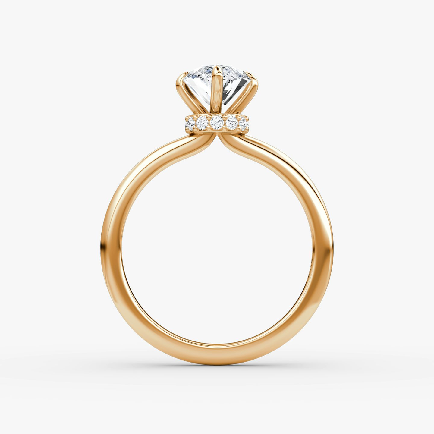 The Veiled Halo | Marquise | 14k | Rose Gold | bandAccent: Plain | diamondOrientation: vertical | caratWeight: other